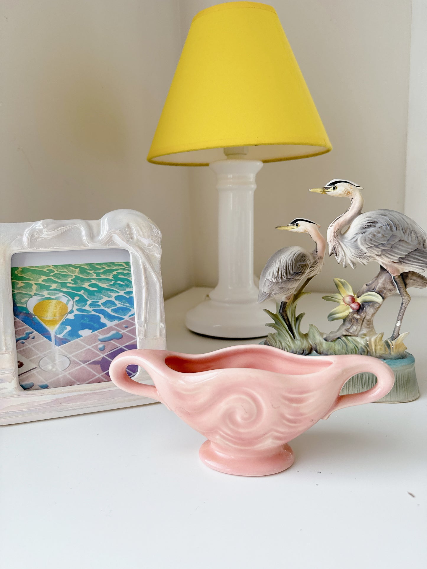 Vintage Lustre Flamingo Frame