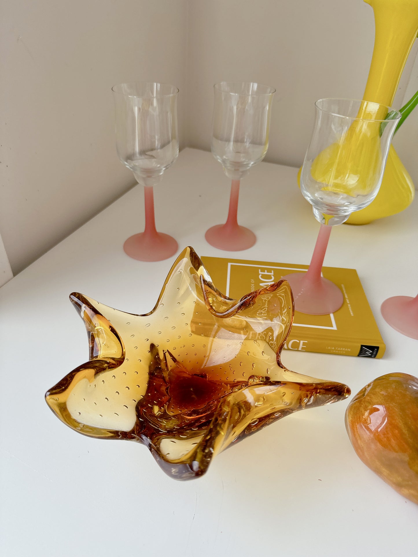Murano Amber Glass 60’s Ashtray