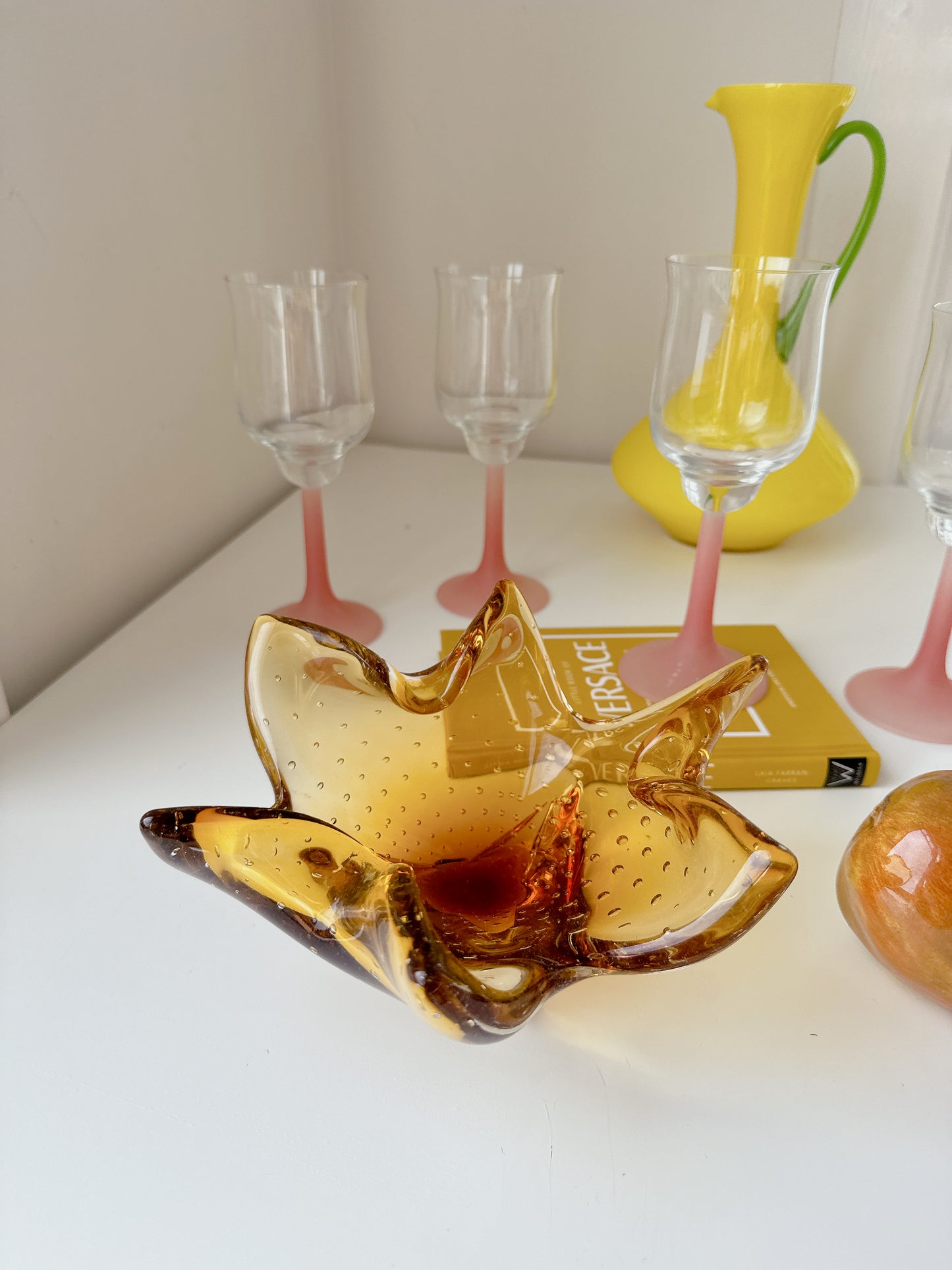Murano Amber Glass 60’s Ashtray