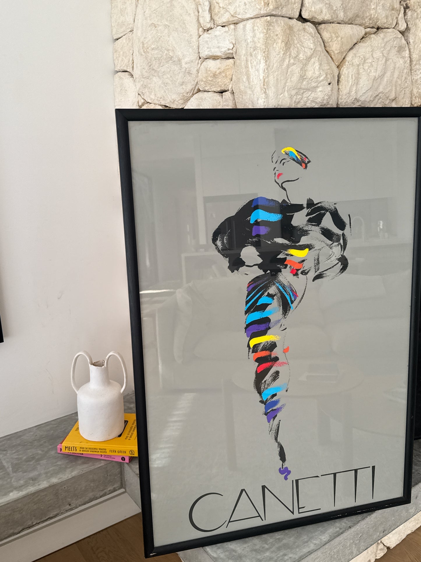 French ‘Black Dress’ Michel Canetti Framed Print