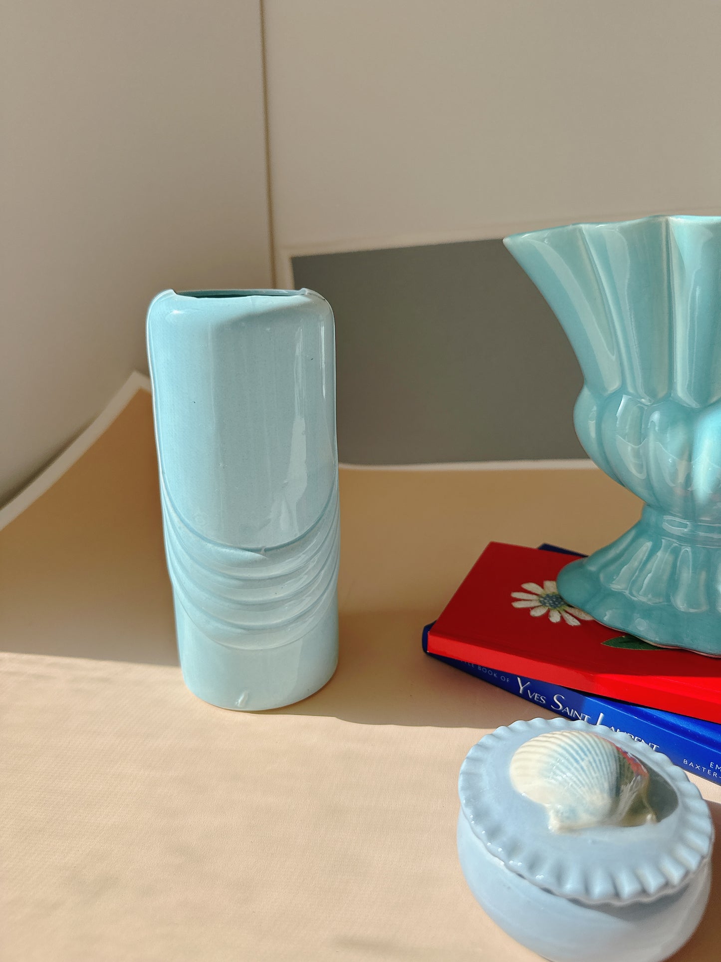 Blue 80’s Tall Vase