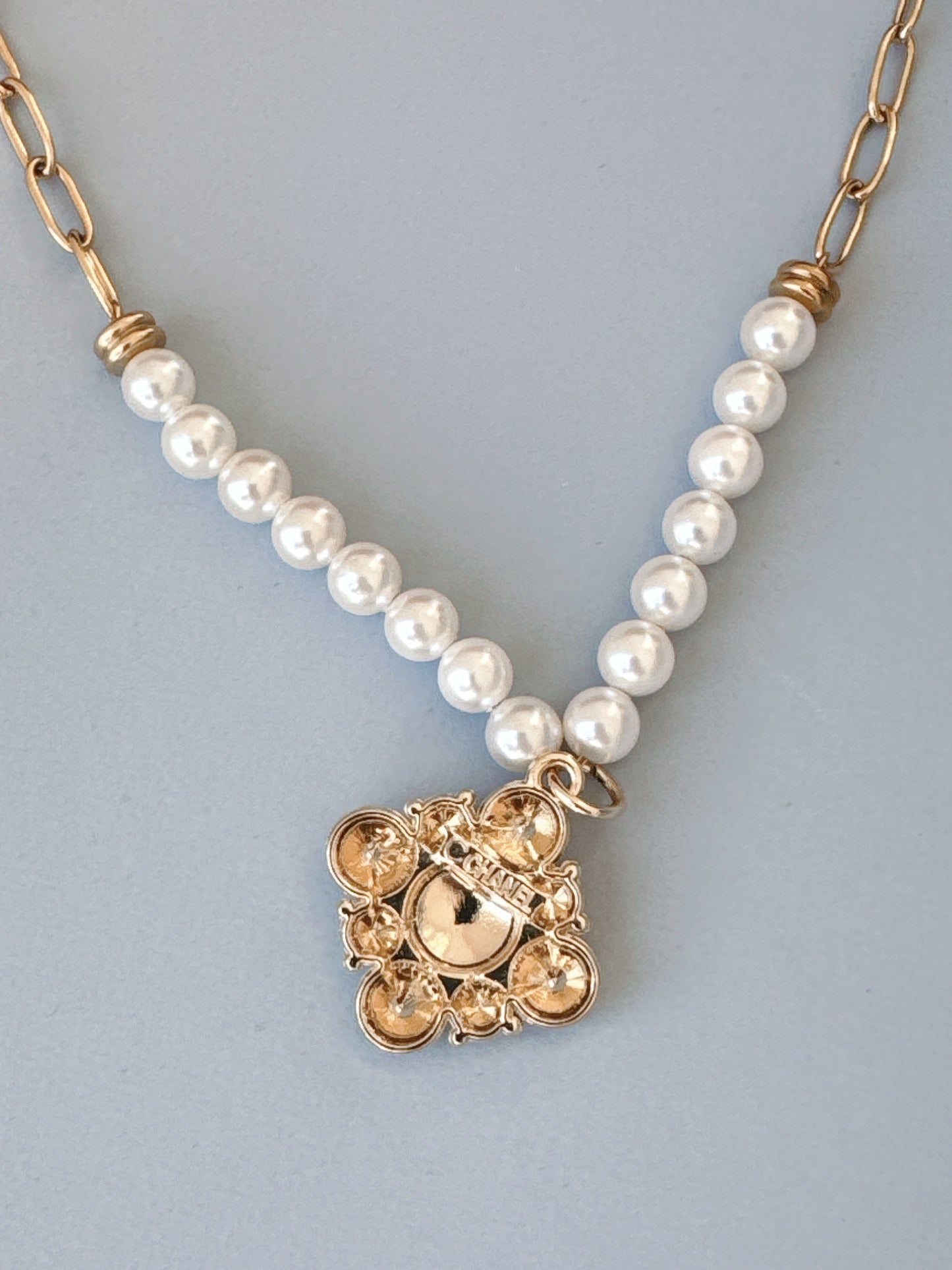 Chanel Green Pendant Necklace