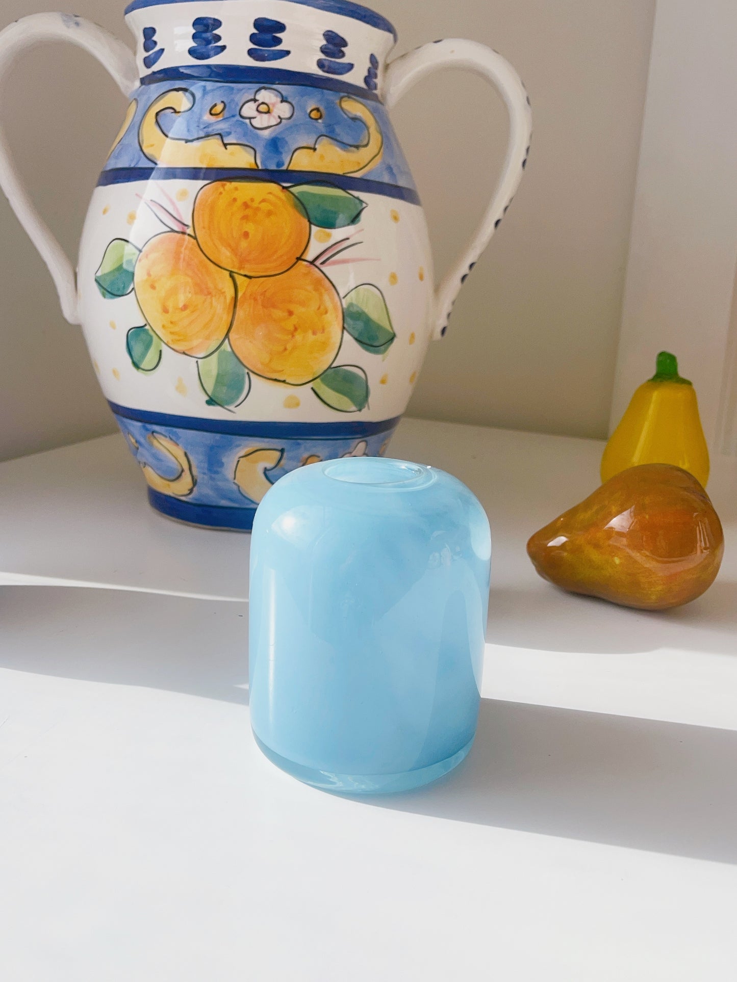 Light Blue Glass Vase