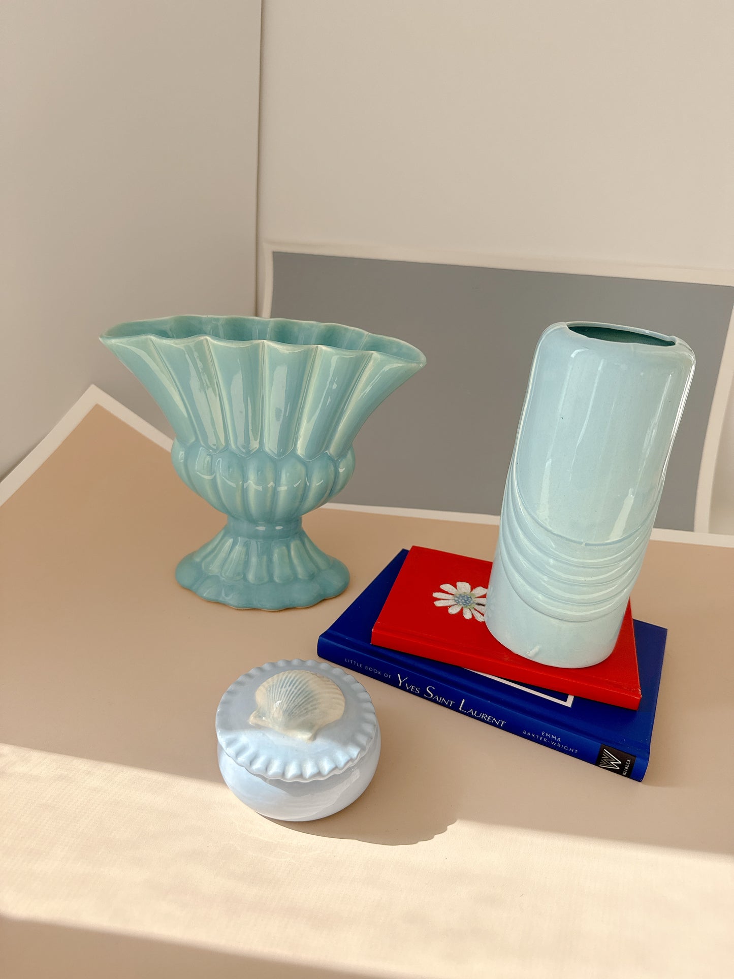 Blue 80’s Tall Vase