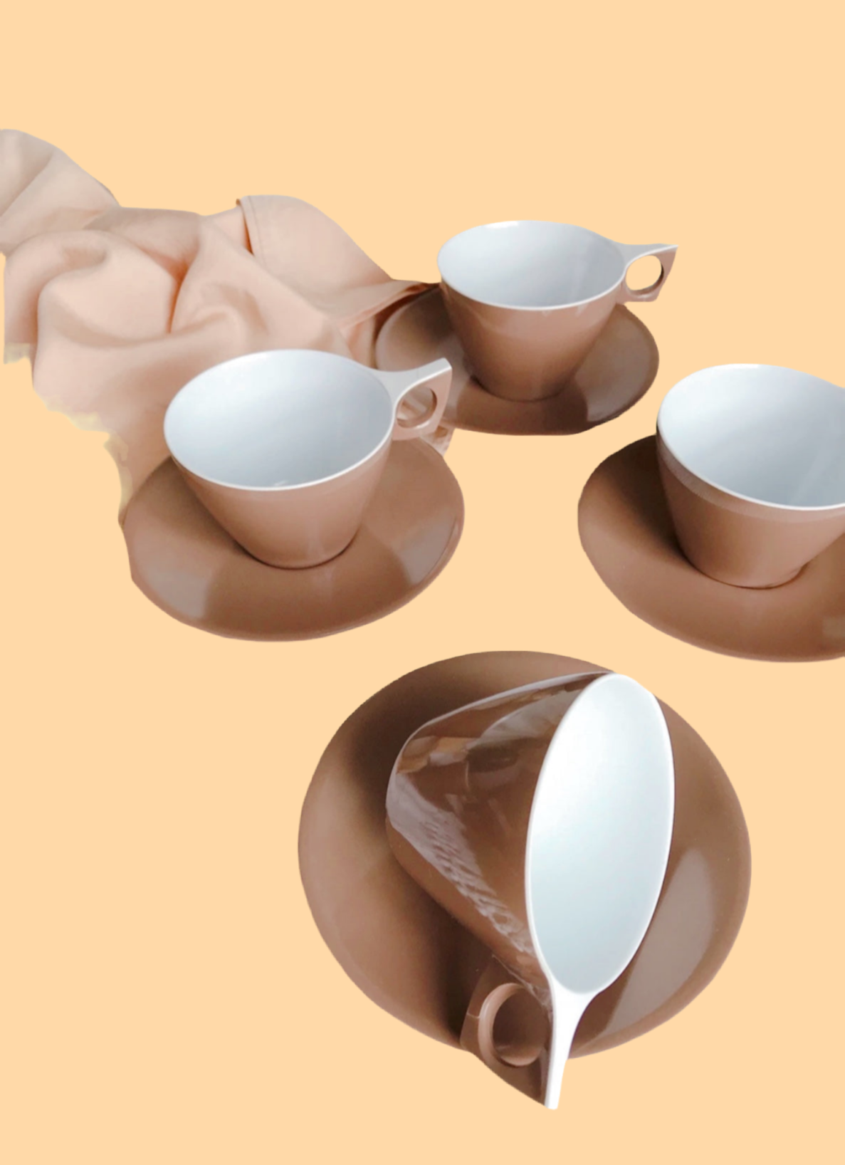 Vintage Melamine Cup & Saucer Set