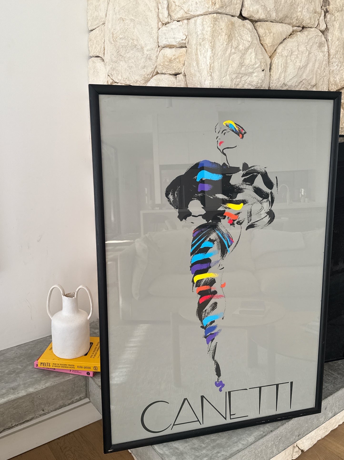 French ‘Black Dress’ Michel Canetti Framed Print