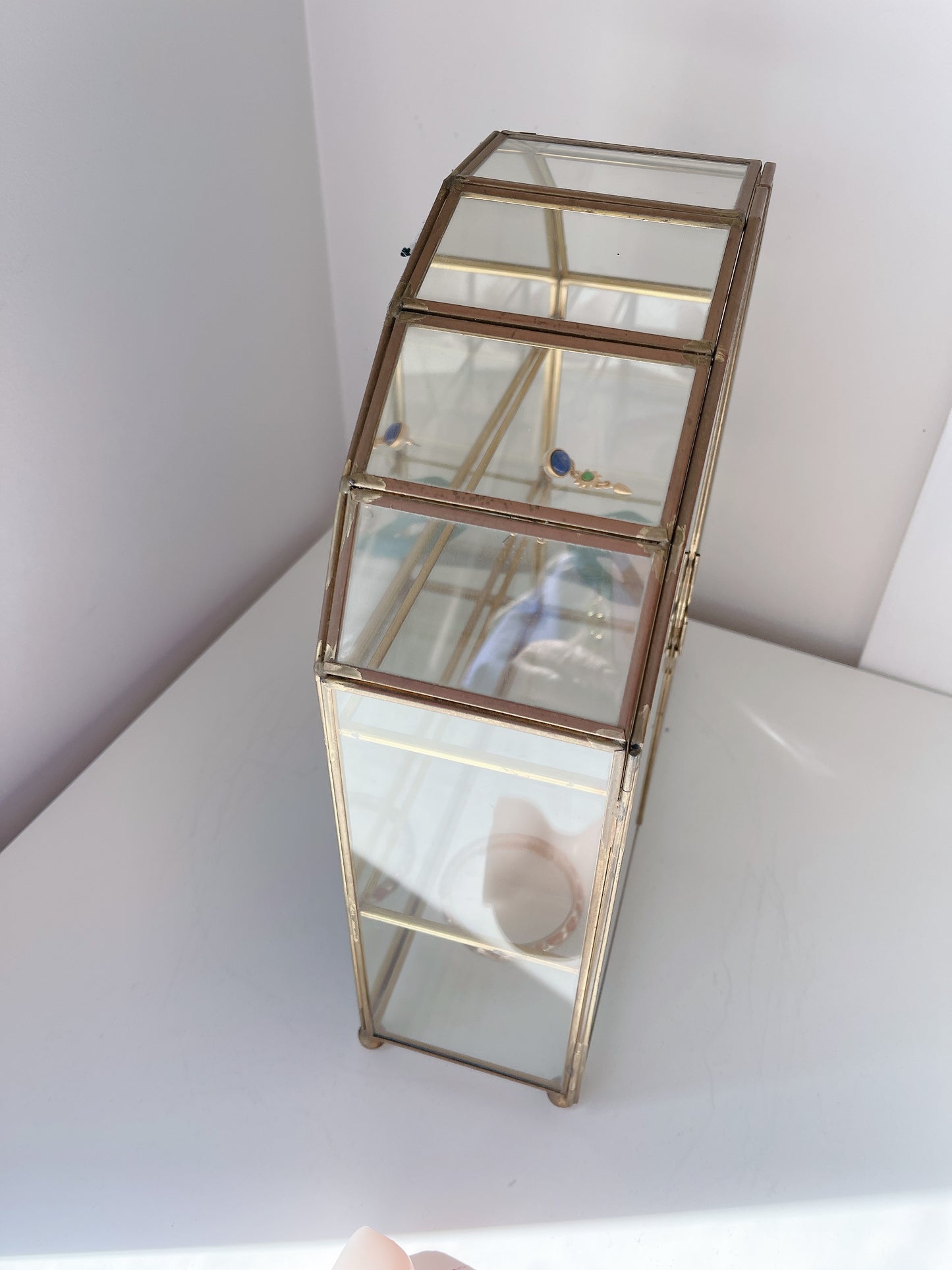Vintage Curio Glass Shelf