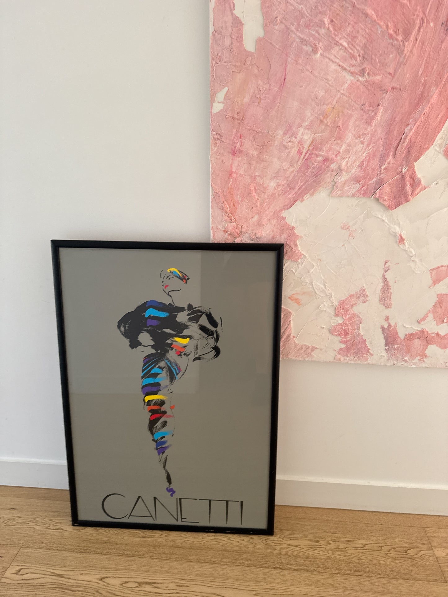 French ‘Black Dress’ Michel Canetti Framed Print