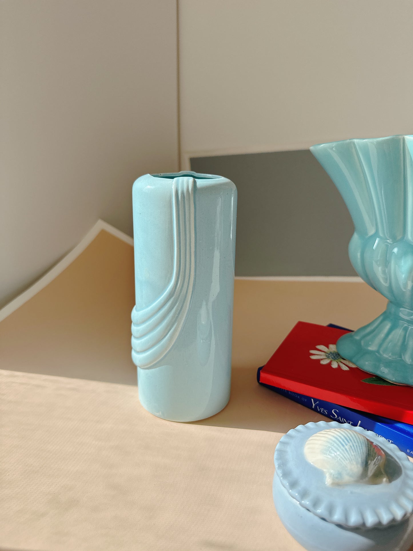 Blue 80’s Tall Vase