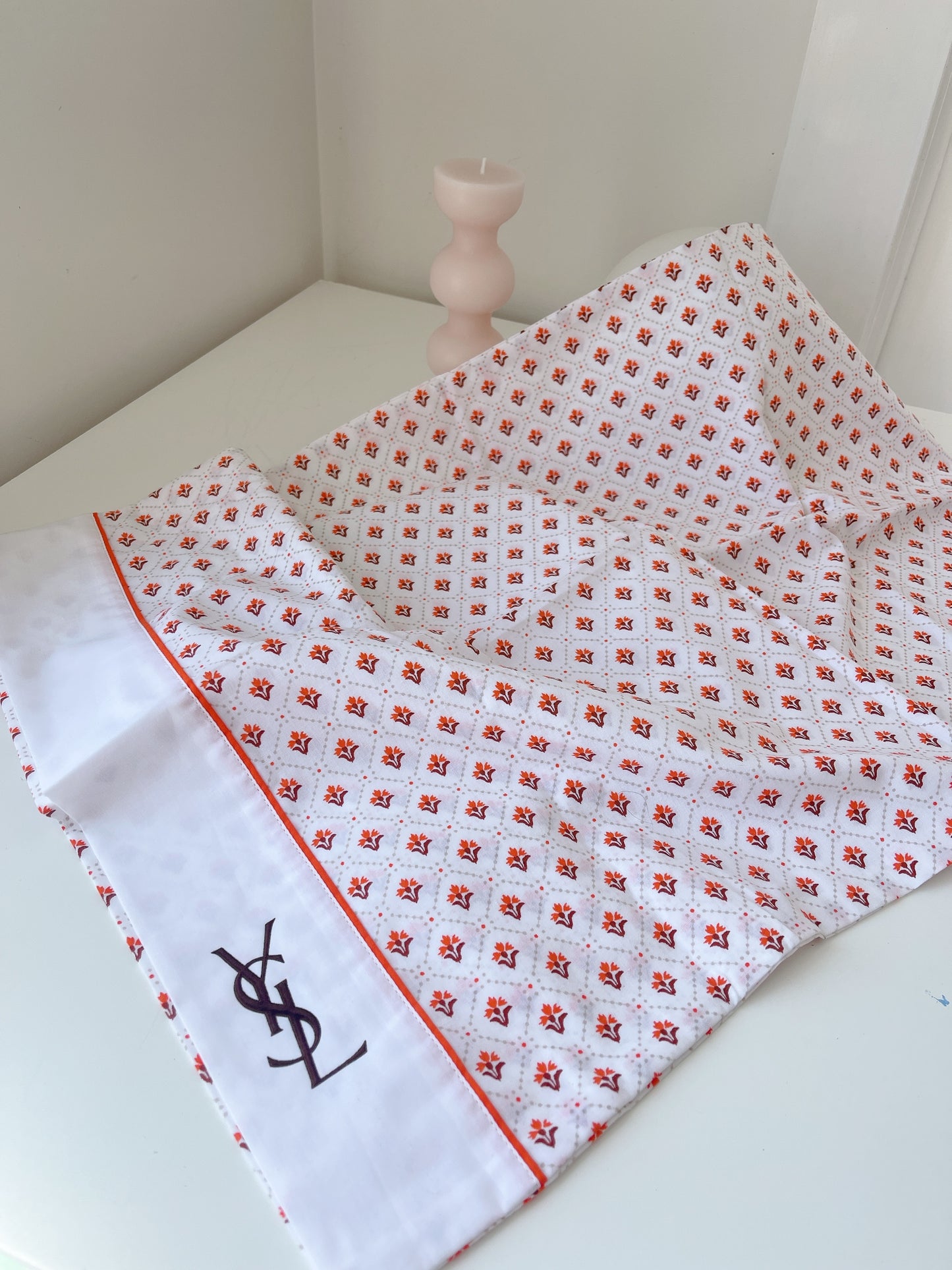 Vintage Yves Saint Laurent Pillow Slips x2