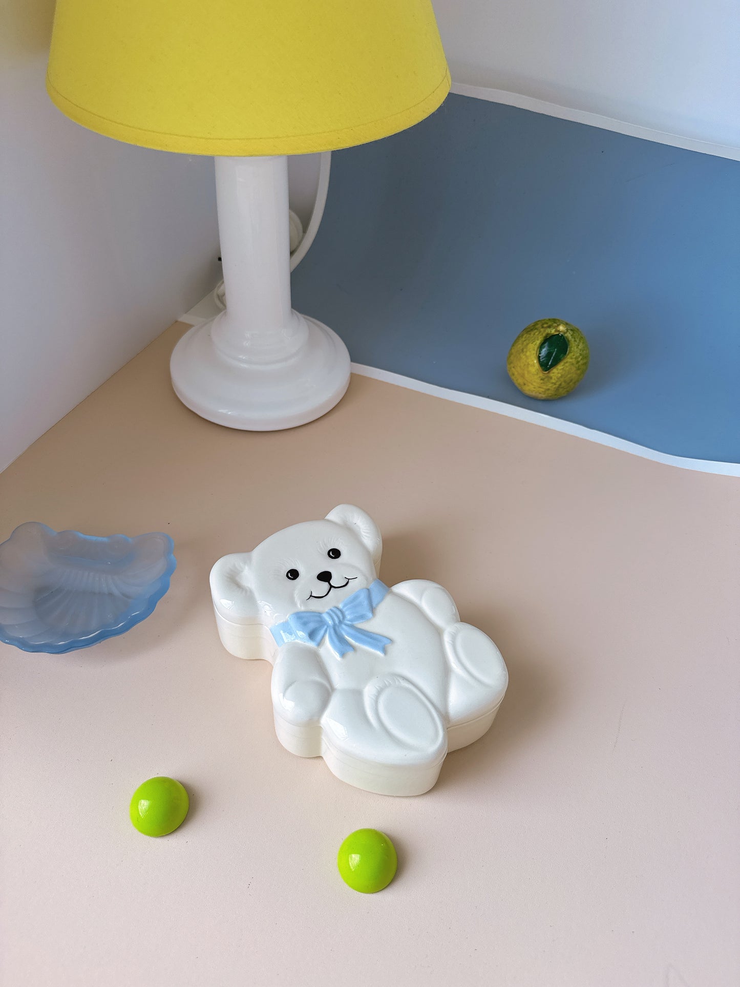 Cute Vintage Bear Trinket Box
