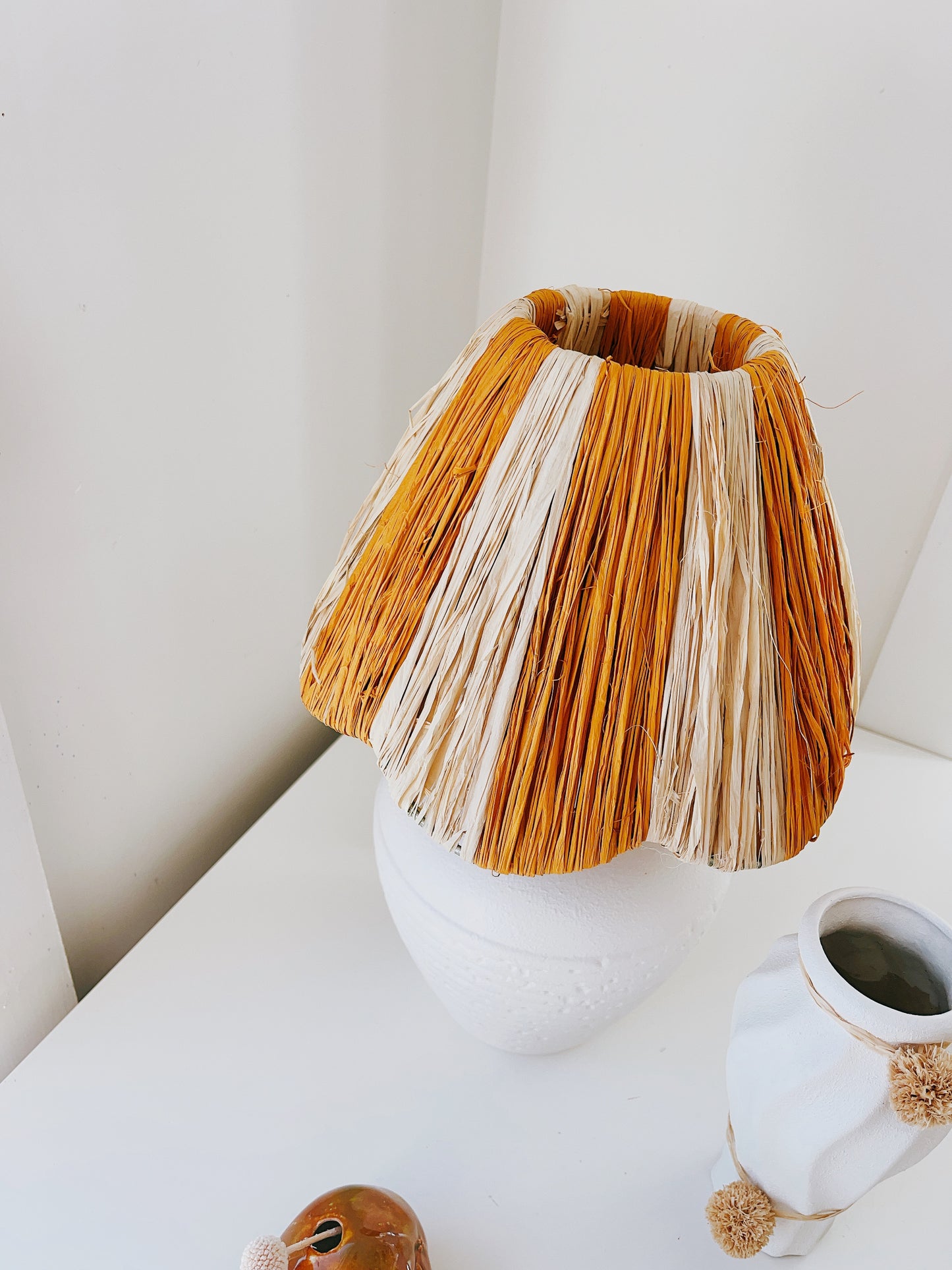 Vintage Raffia Lamp