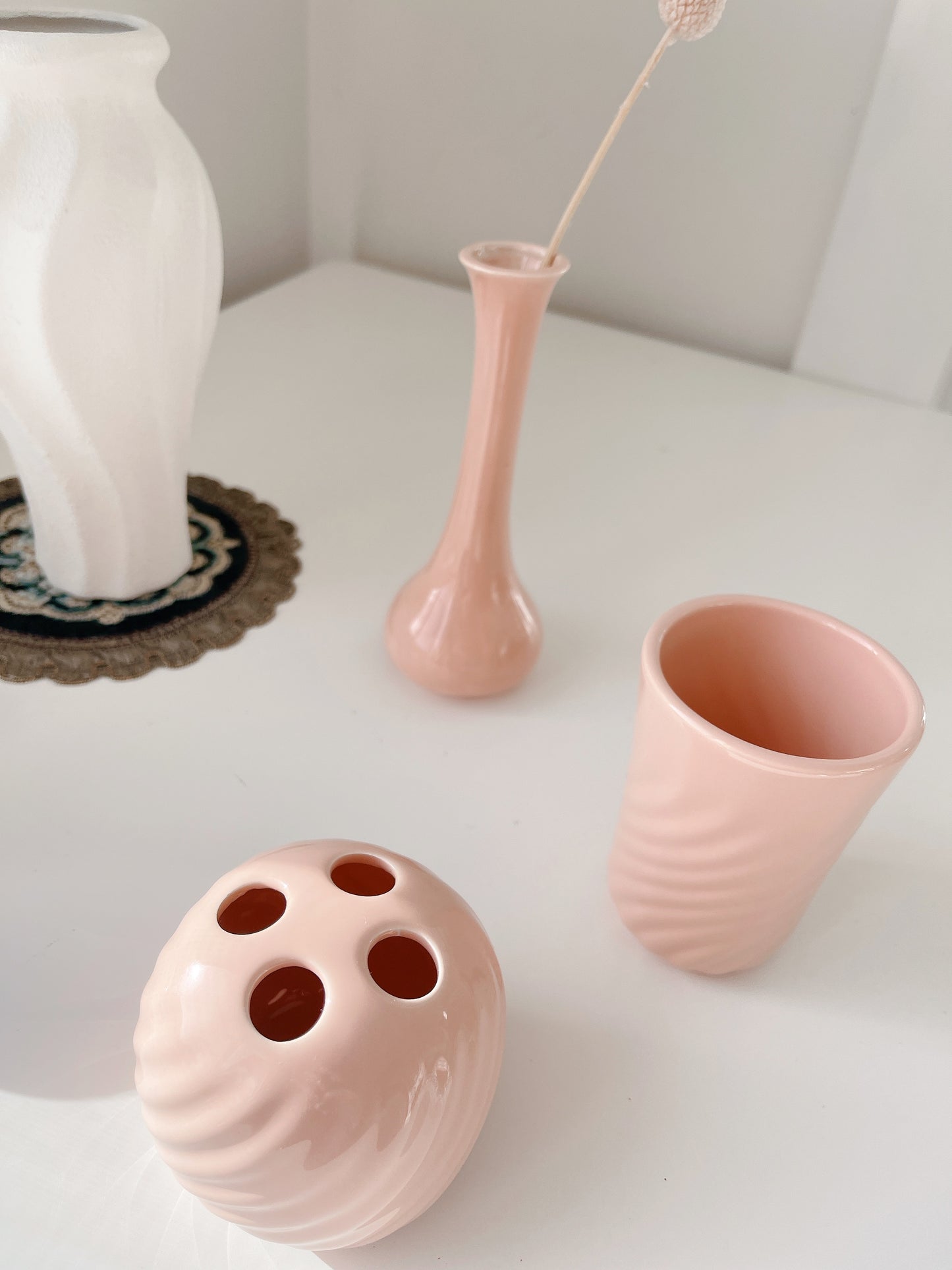 Set 3 Peach Ceramic Set