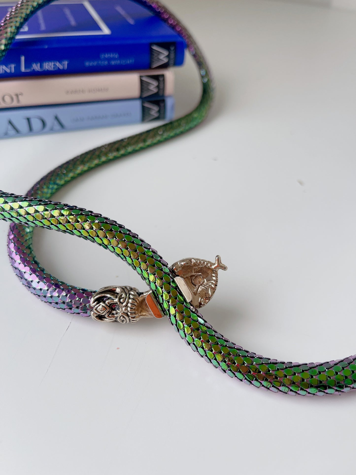 80’s Signed DL Auld co. Serpent Necklace
