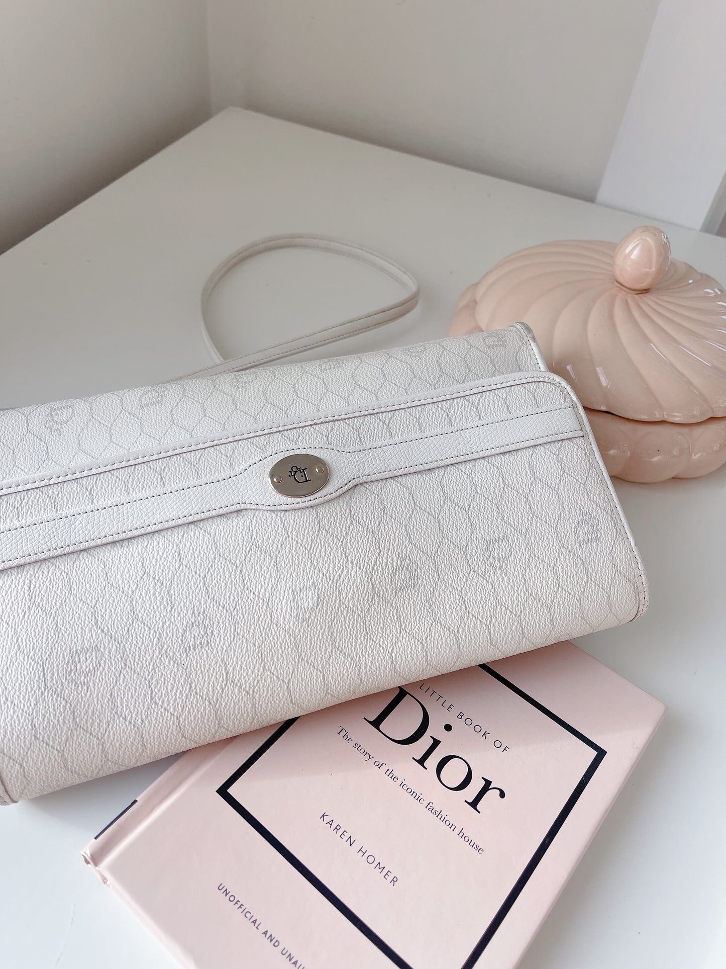 Vintage Dior White Honeycomb