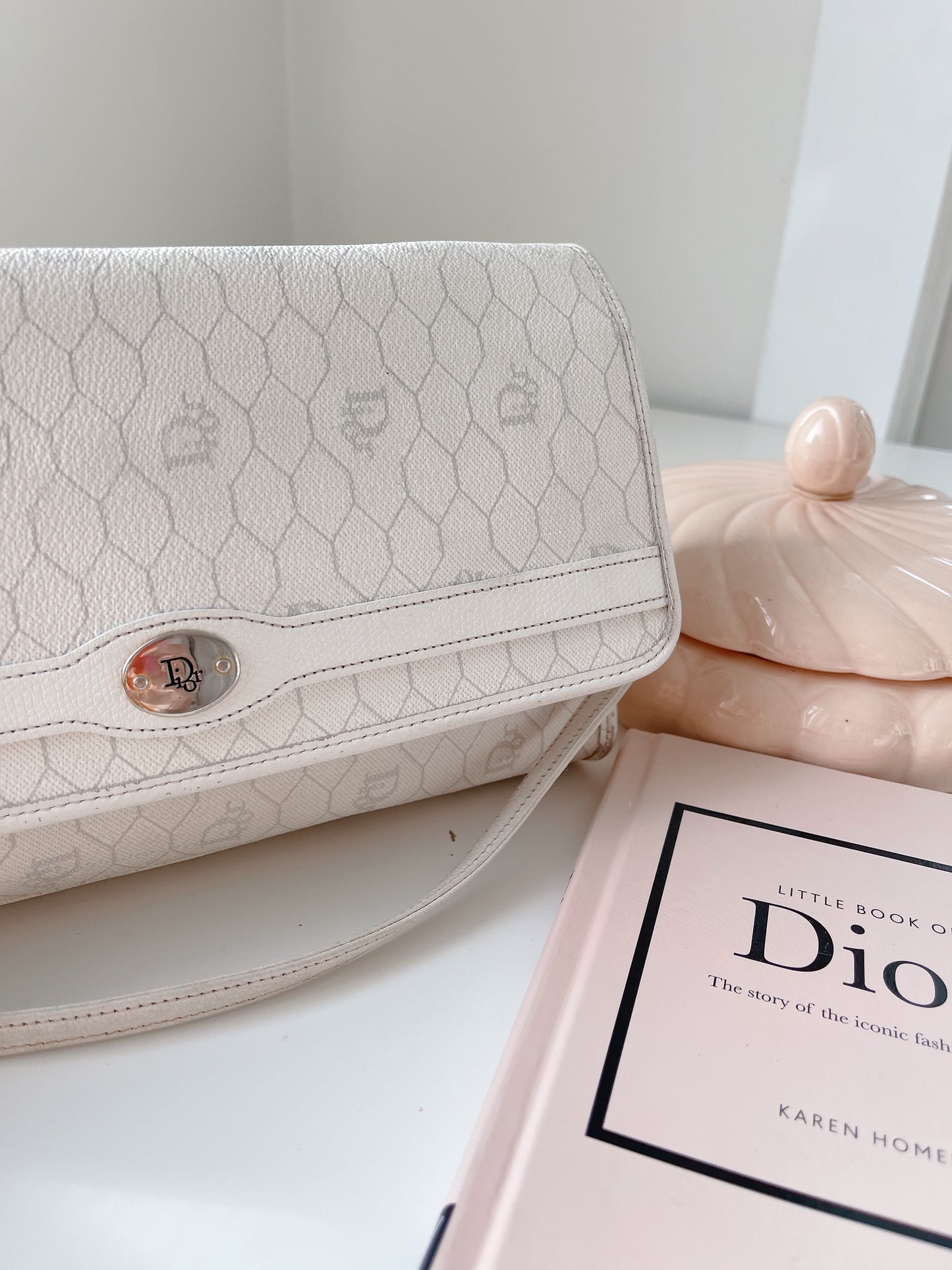 Vintage Dior White Honeycomb