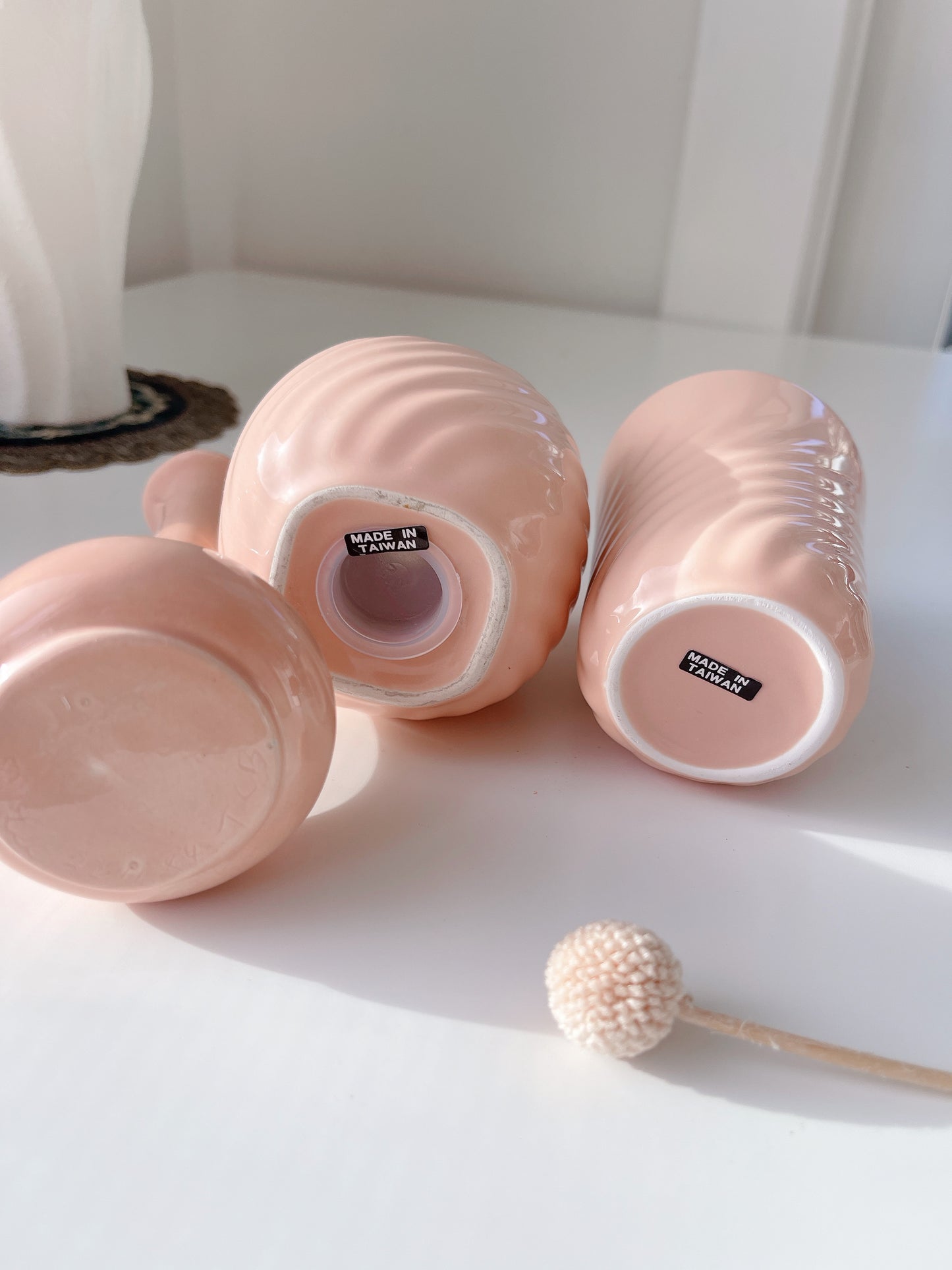 Set 3 Peach Ceramic Set