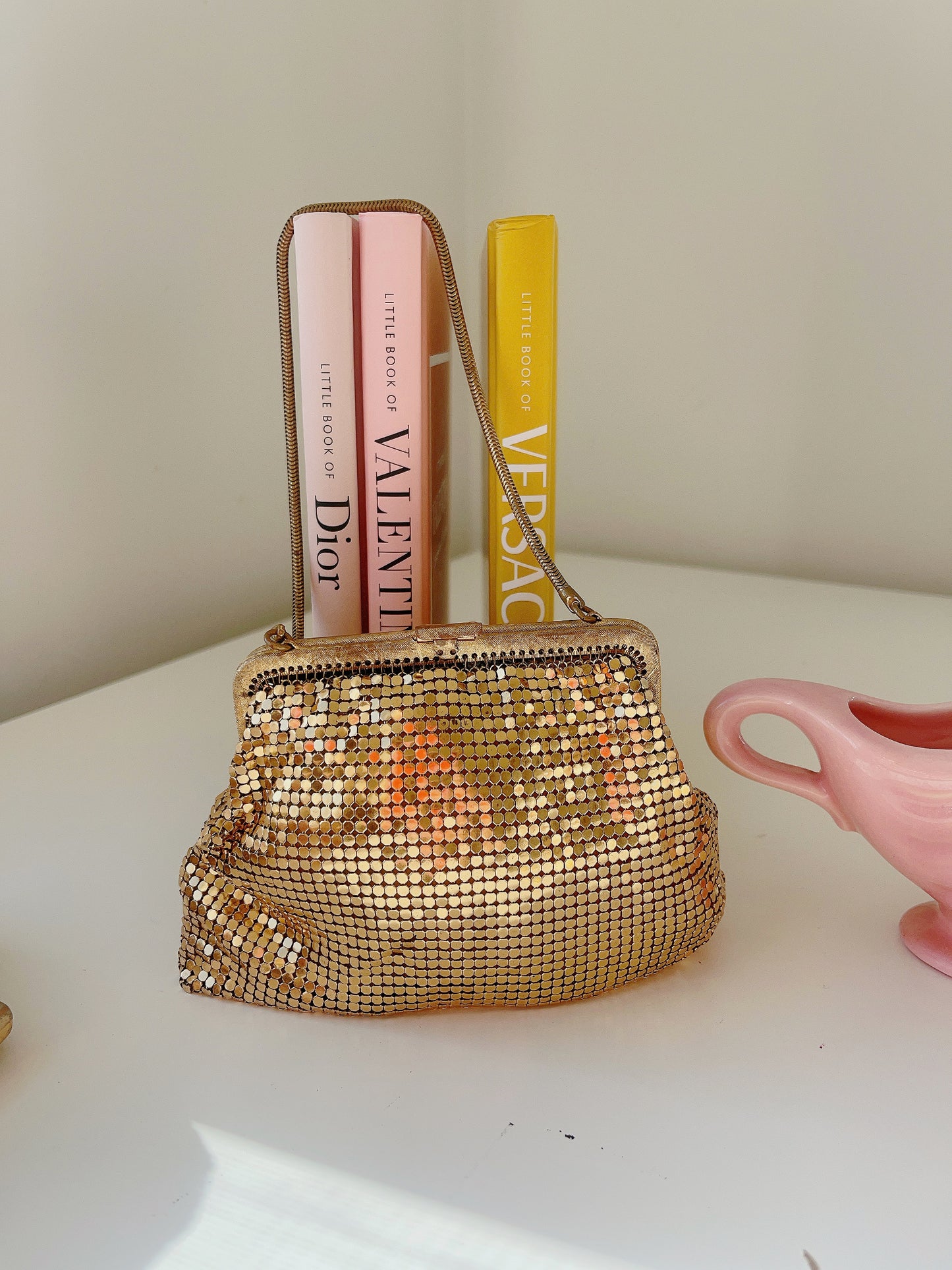 Vintage Gold Mesh Sml Evening Bag