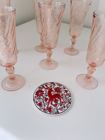 Handmade Vintage Greek Nassos Keramik Coaster