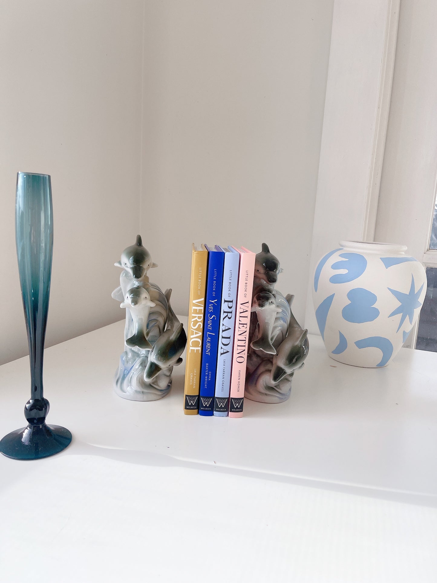 Set 2 80’s Dolphins Statues