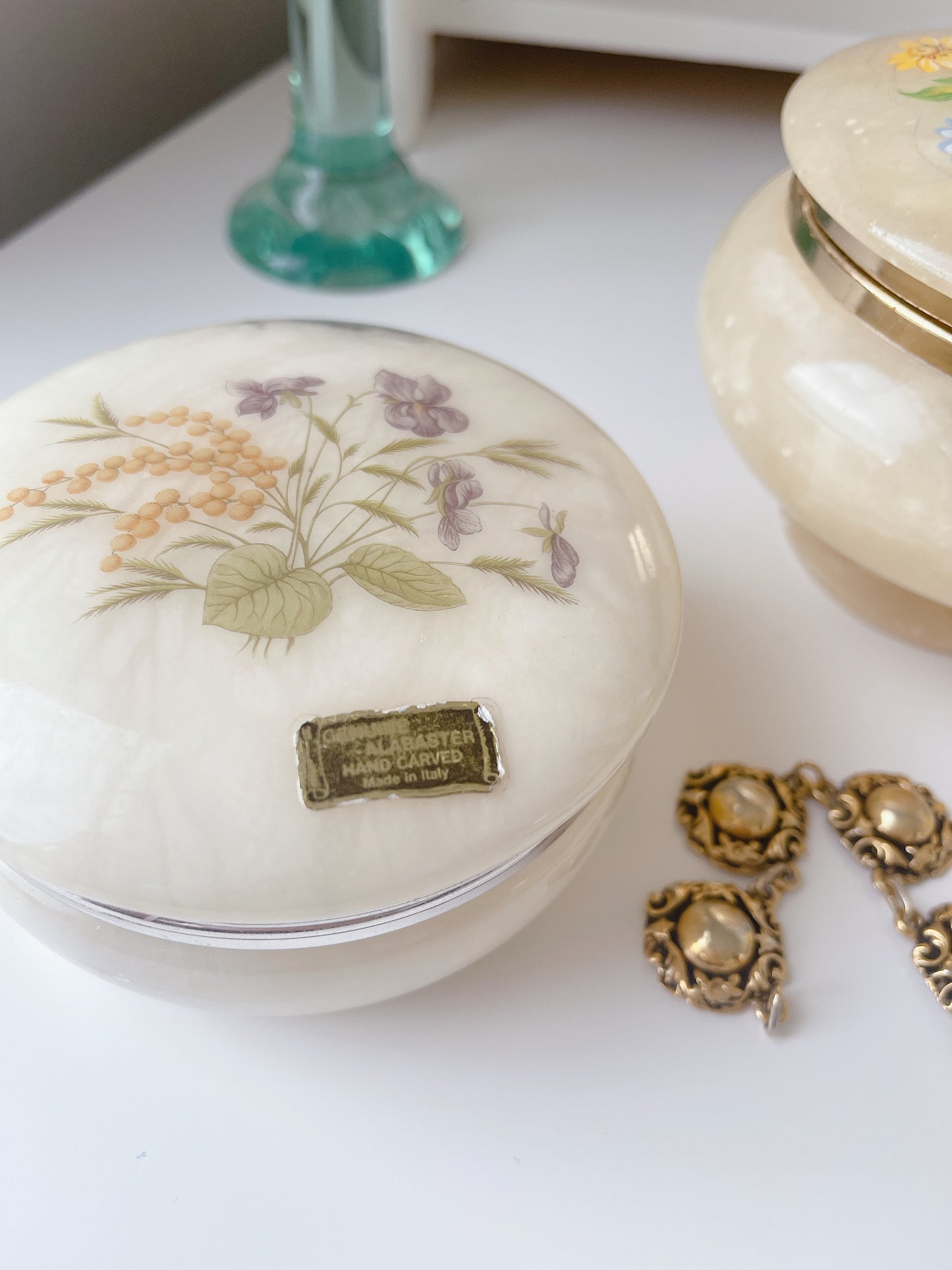 Alabaster Jewel Box -Made in Italy