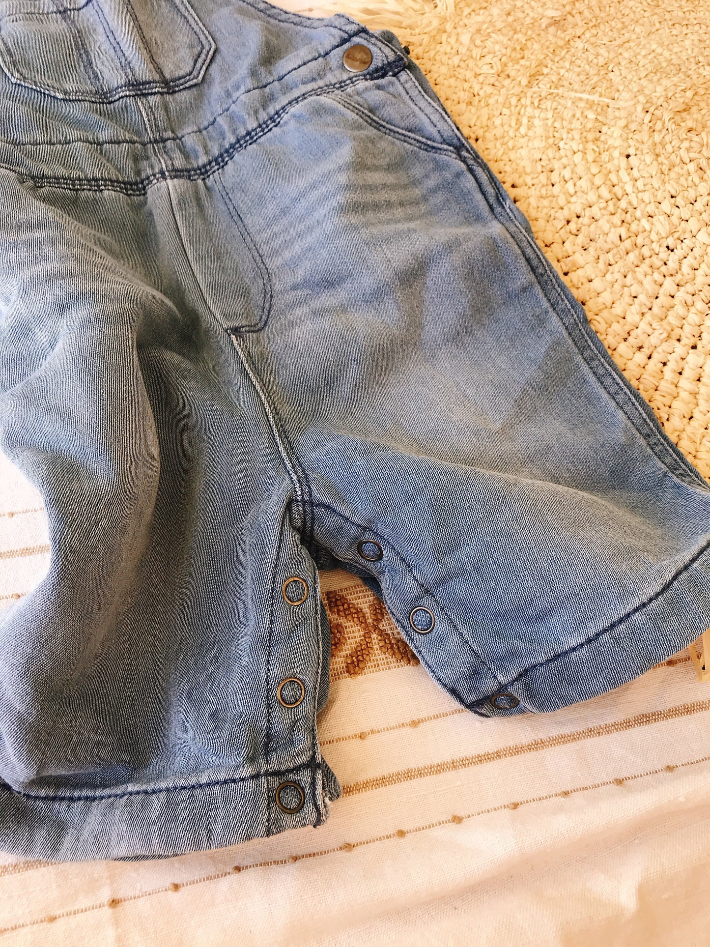 Denim Shortalls - Size 18-24 Months