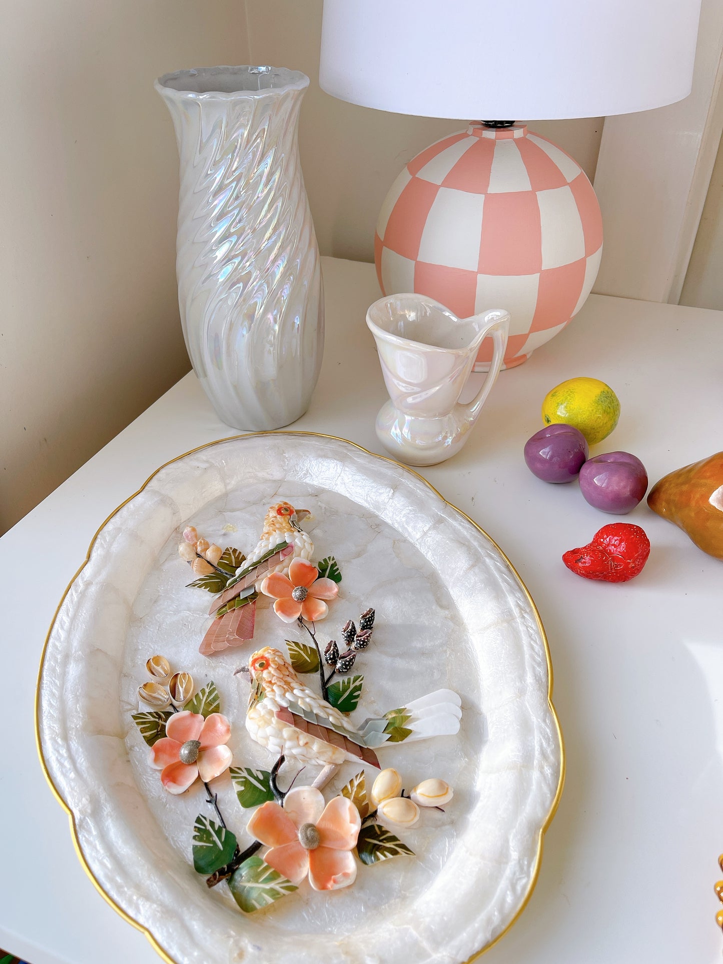 Vintage Shell Bird Wall Decor