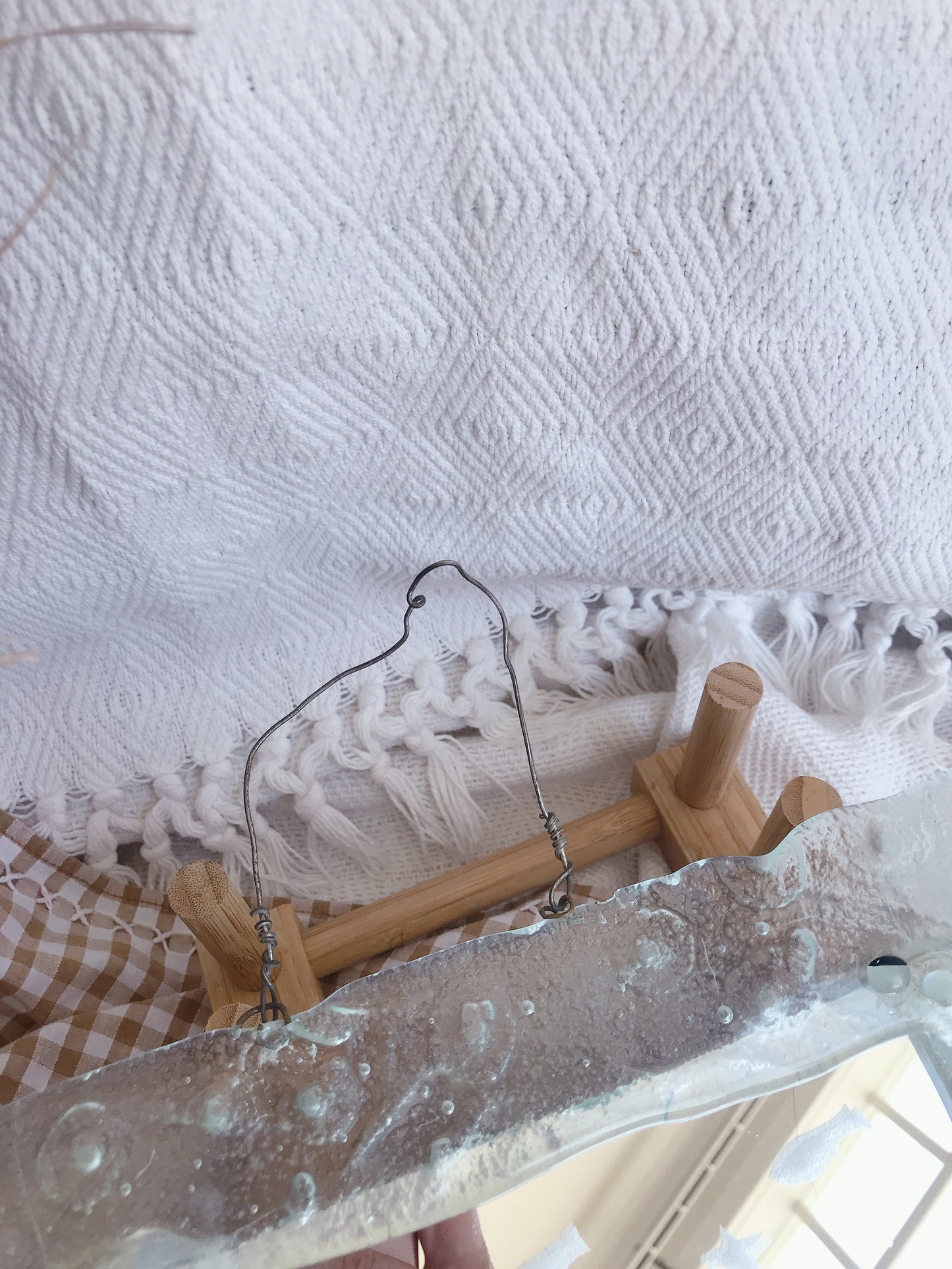 Vintage Glass Shell Mirror