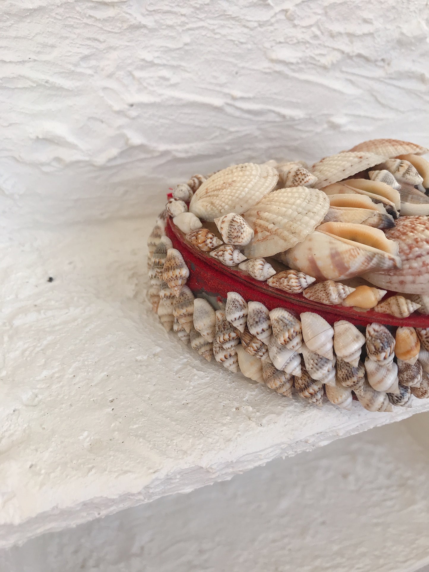 Vintage Love Heart Shell Jewel Box