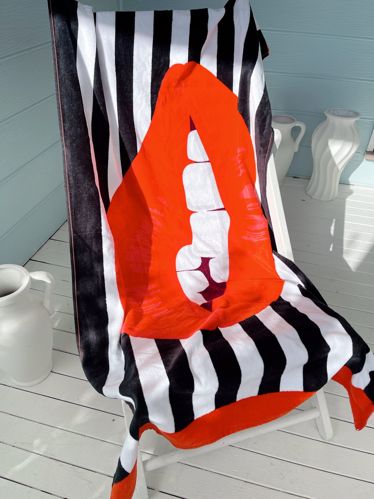 Lips Beach Towel