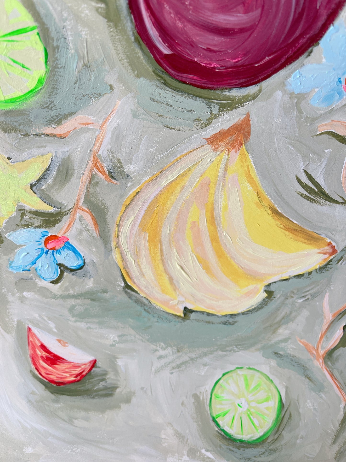 Handpainted Acrylic on Paper ‘Gone Fruity’