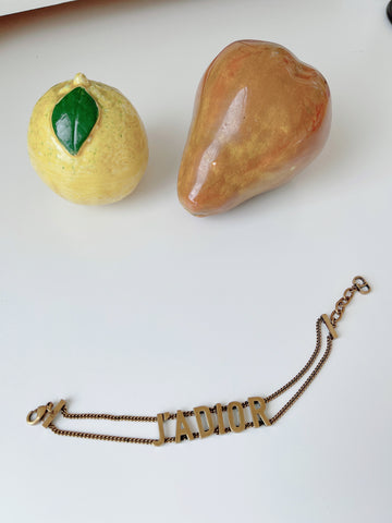 Vintage Authentic Christian Dior - J’Adior Double Chain Bracelet