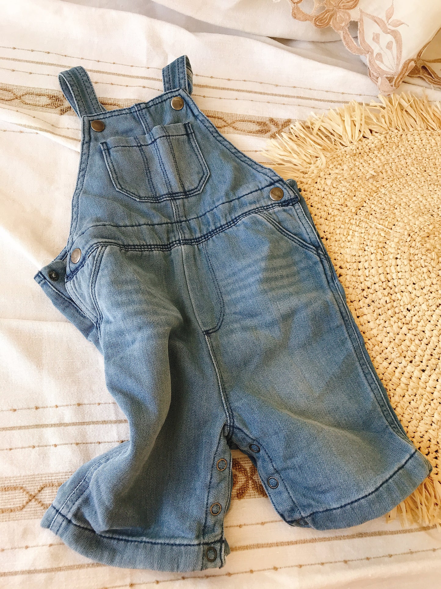 Denim Shortalls - Size 18-24 Months