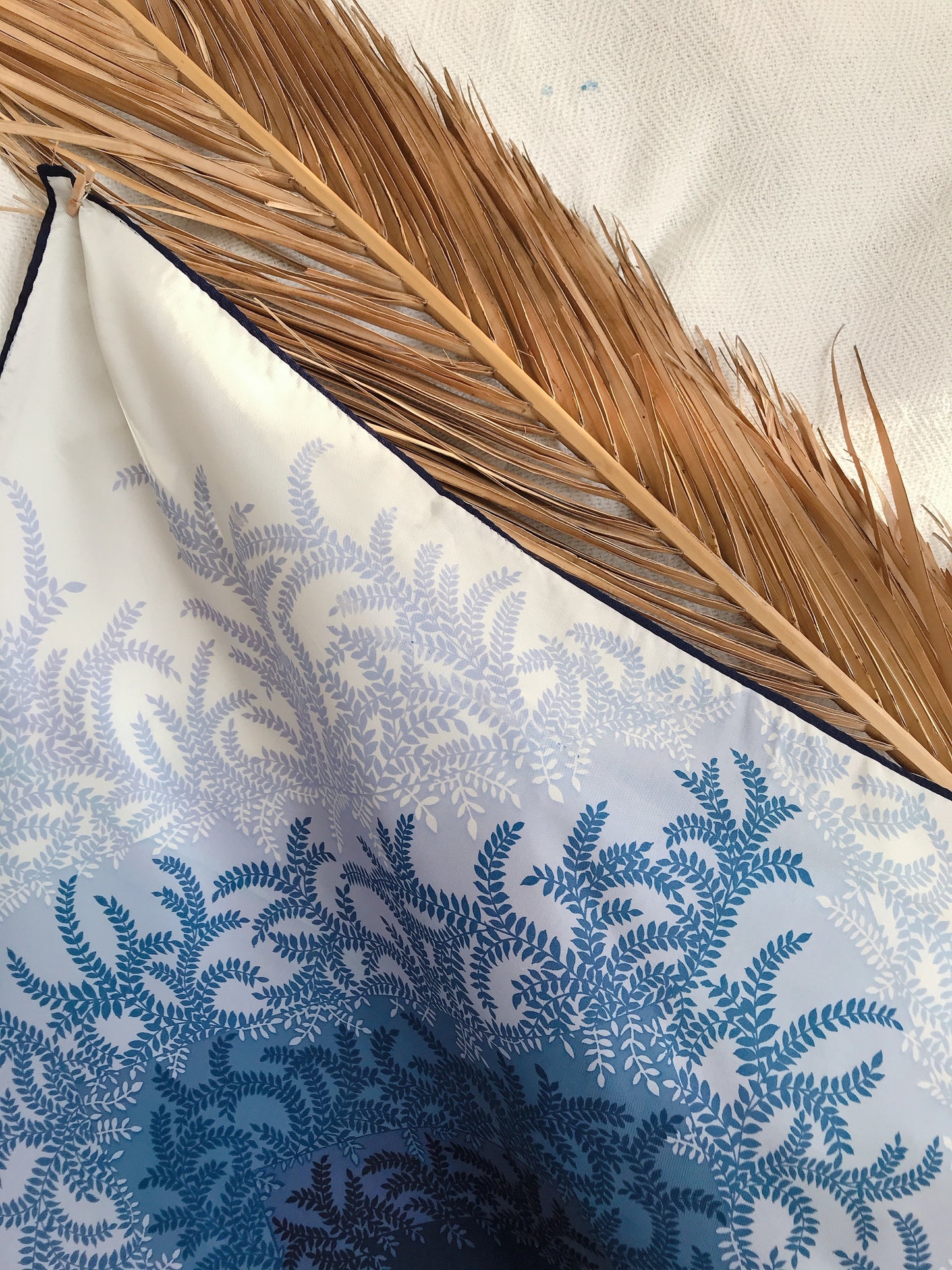 Vintage Blue Flora Scarf