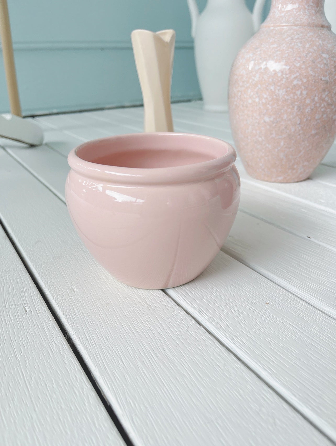 Small Pink Glazed Balloon Vase