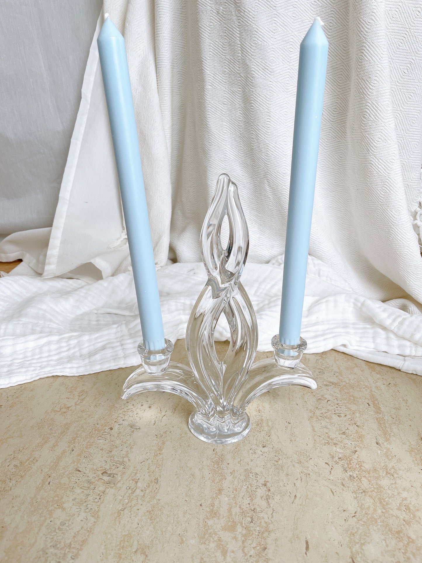 Vintage Art Vannes Crystal Candleholder - France