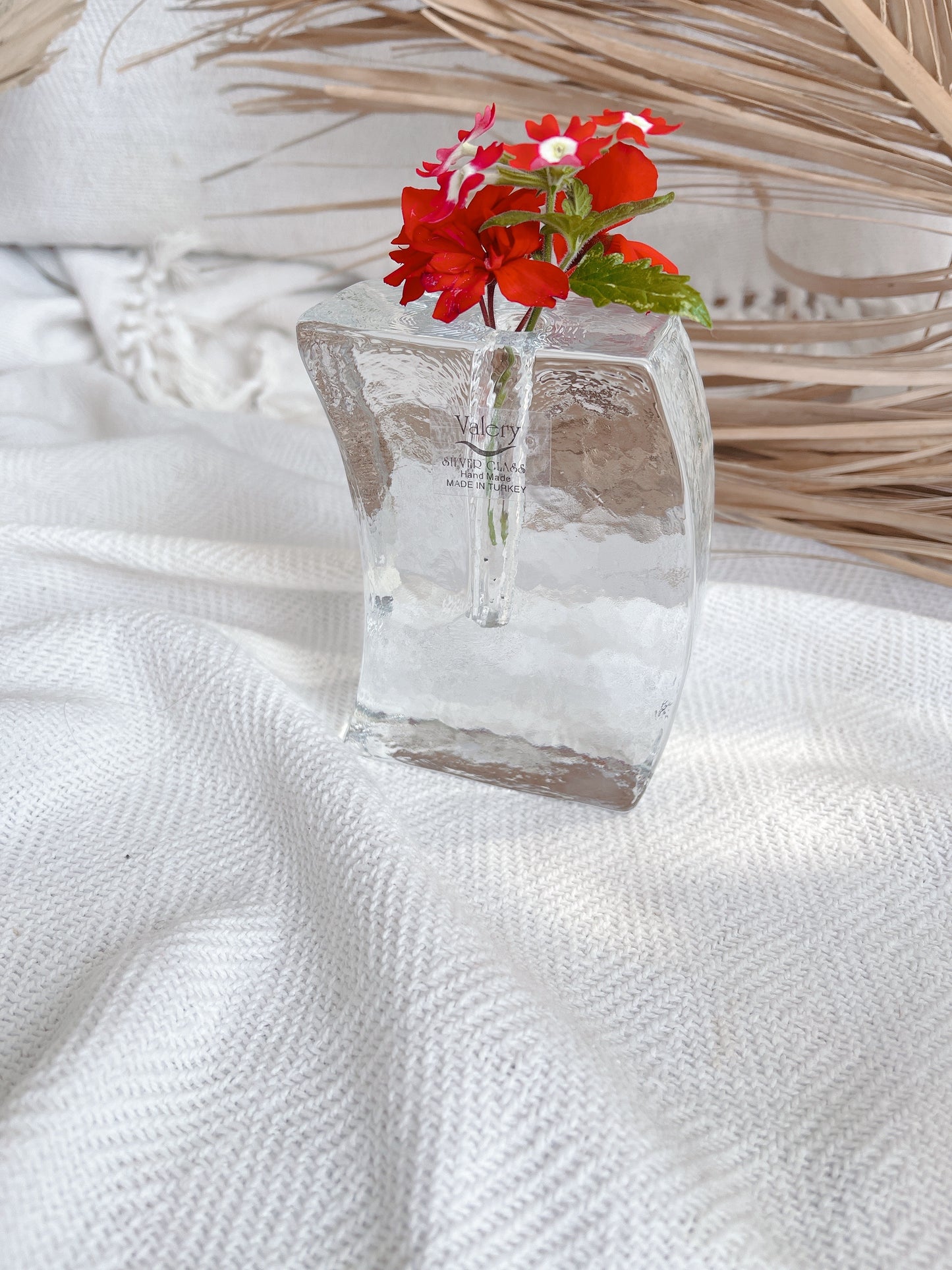 Vintage Handmade Glass Stem Vase