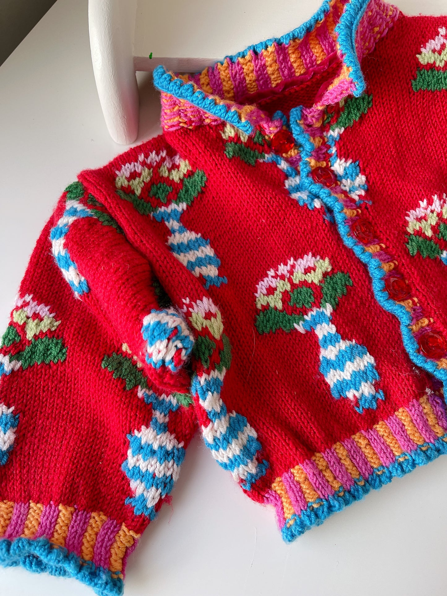 Handknitted Stunning Baby Cardigan -12-18months