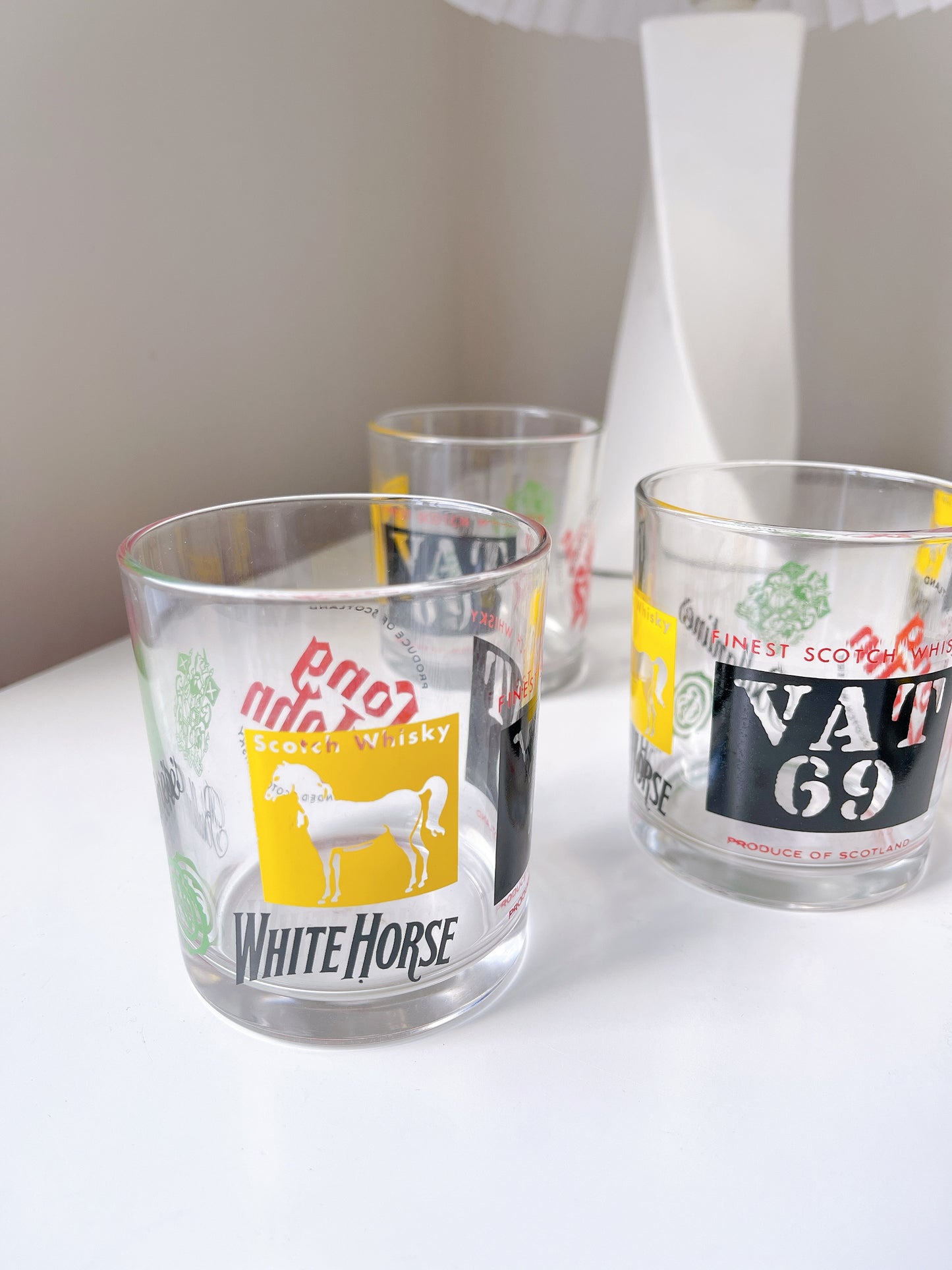 Set 5 Vintage ‘Vat 69’ Whisky Glasses