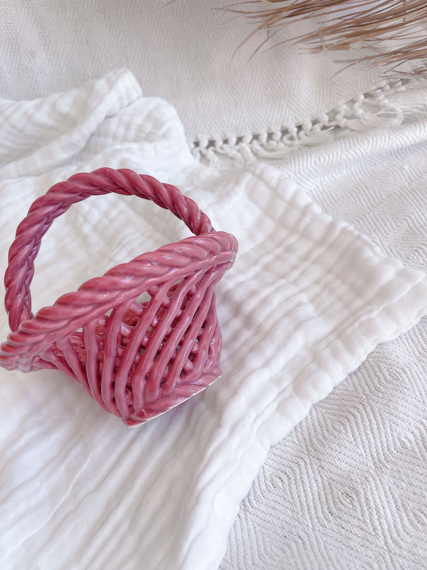 Vintage Ceramic Basket
