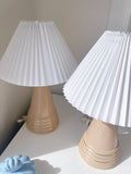 Vintage 80’s Lamp with pleated Shade - 2 Available