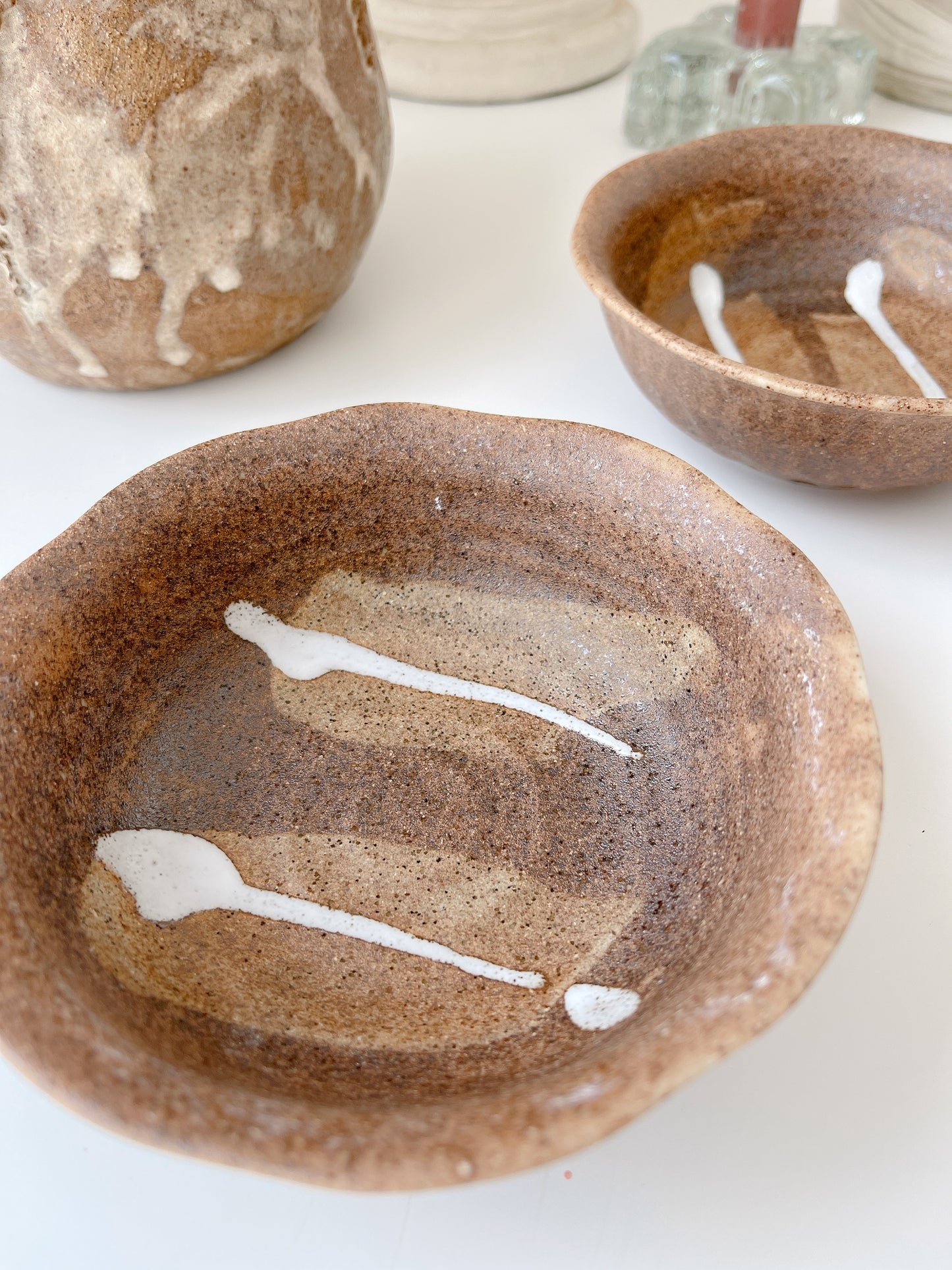 Set 2 Earthware Trinket Bowls
