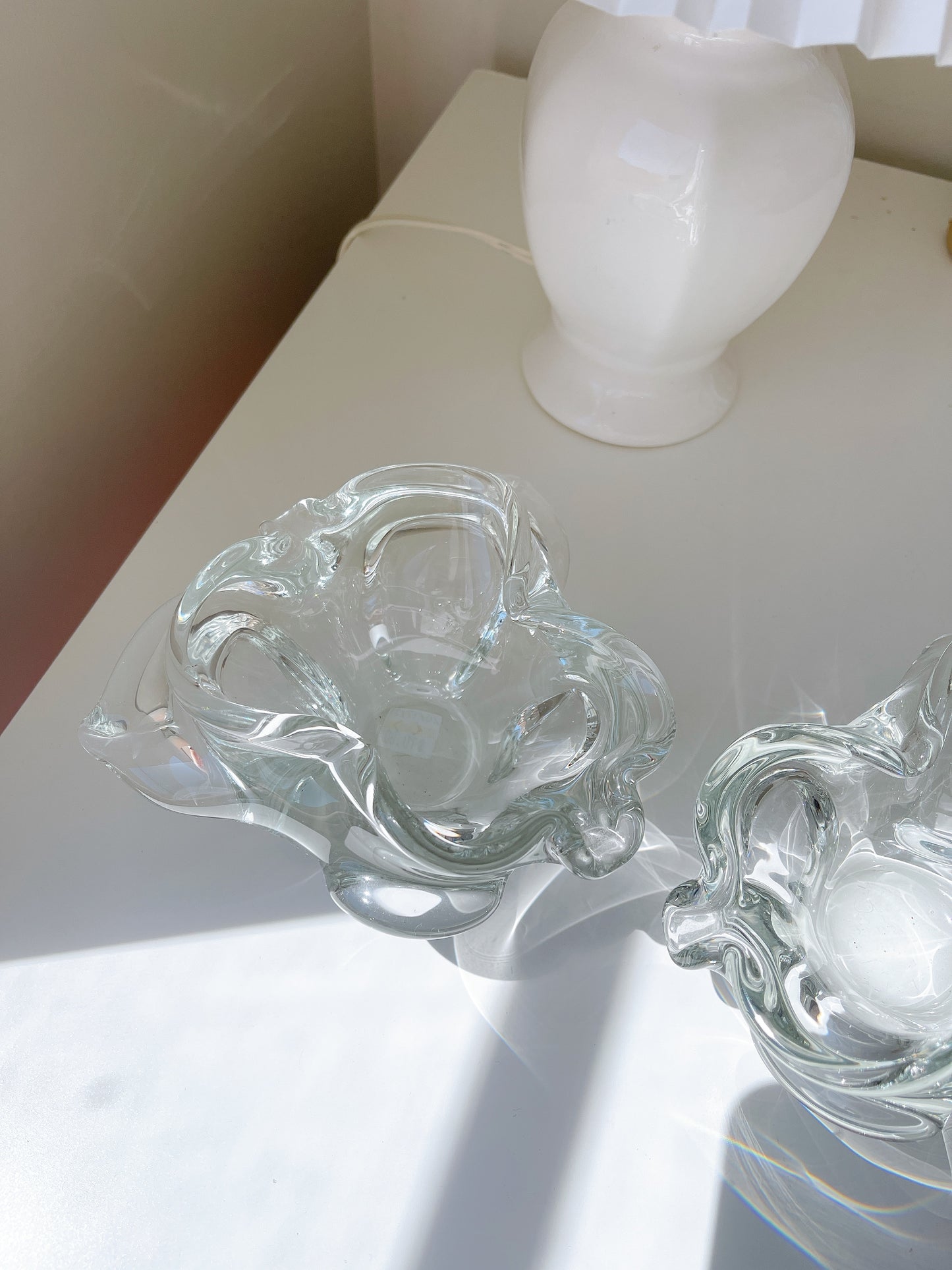 Murano Clear Glass Objects (Selling Separately)