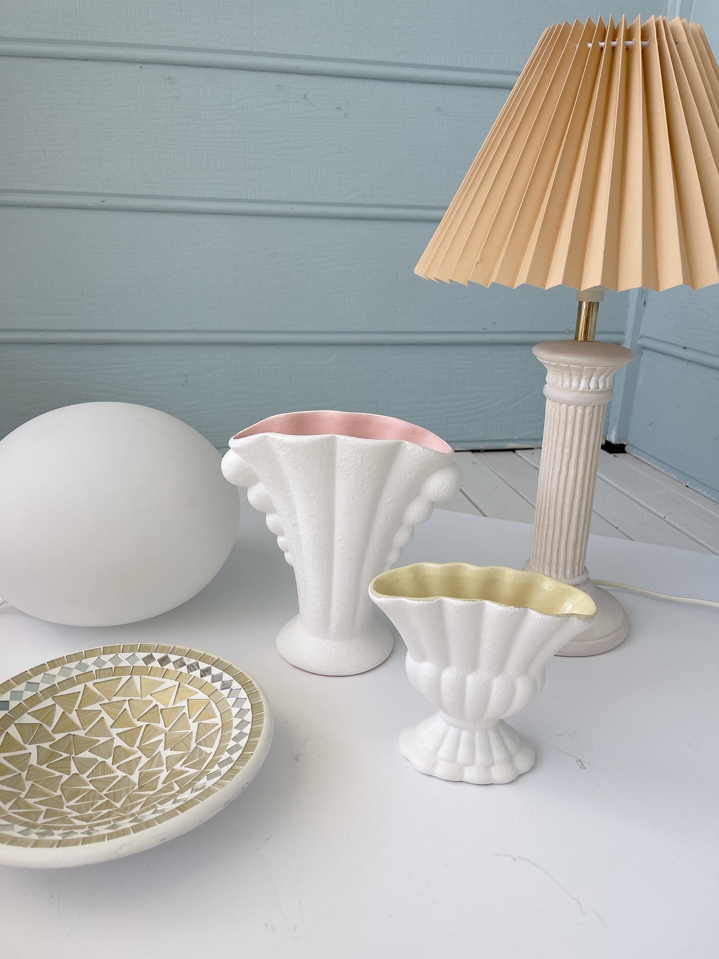Vintage Lamp with Pleated Shade