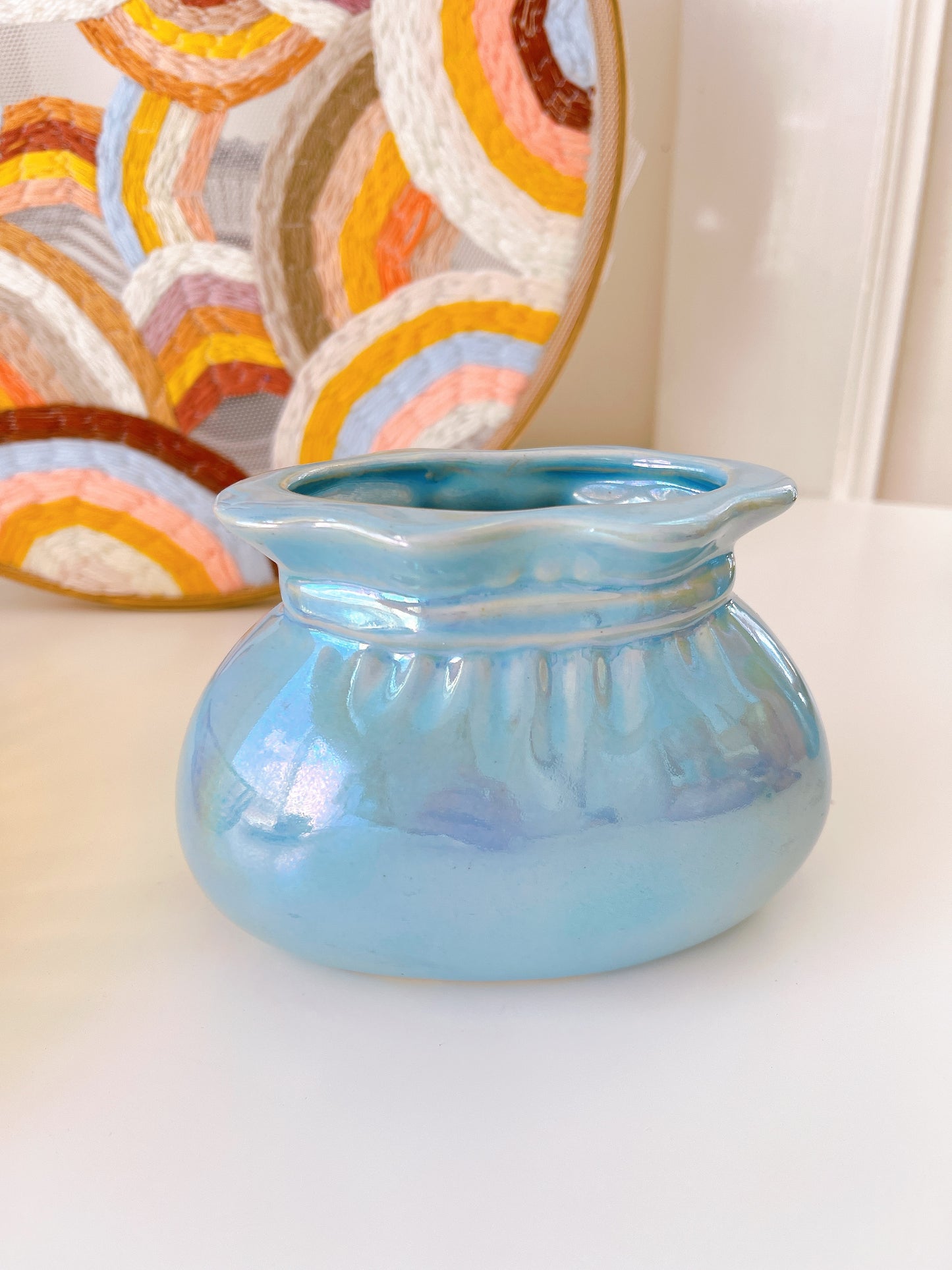 Vintage Lustreware Purse Vase