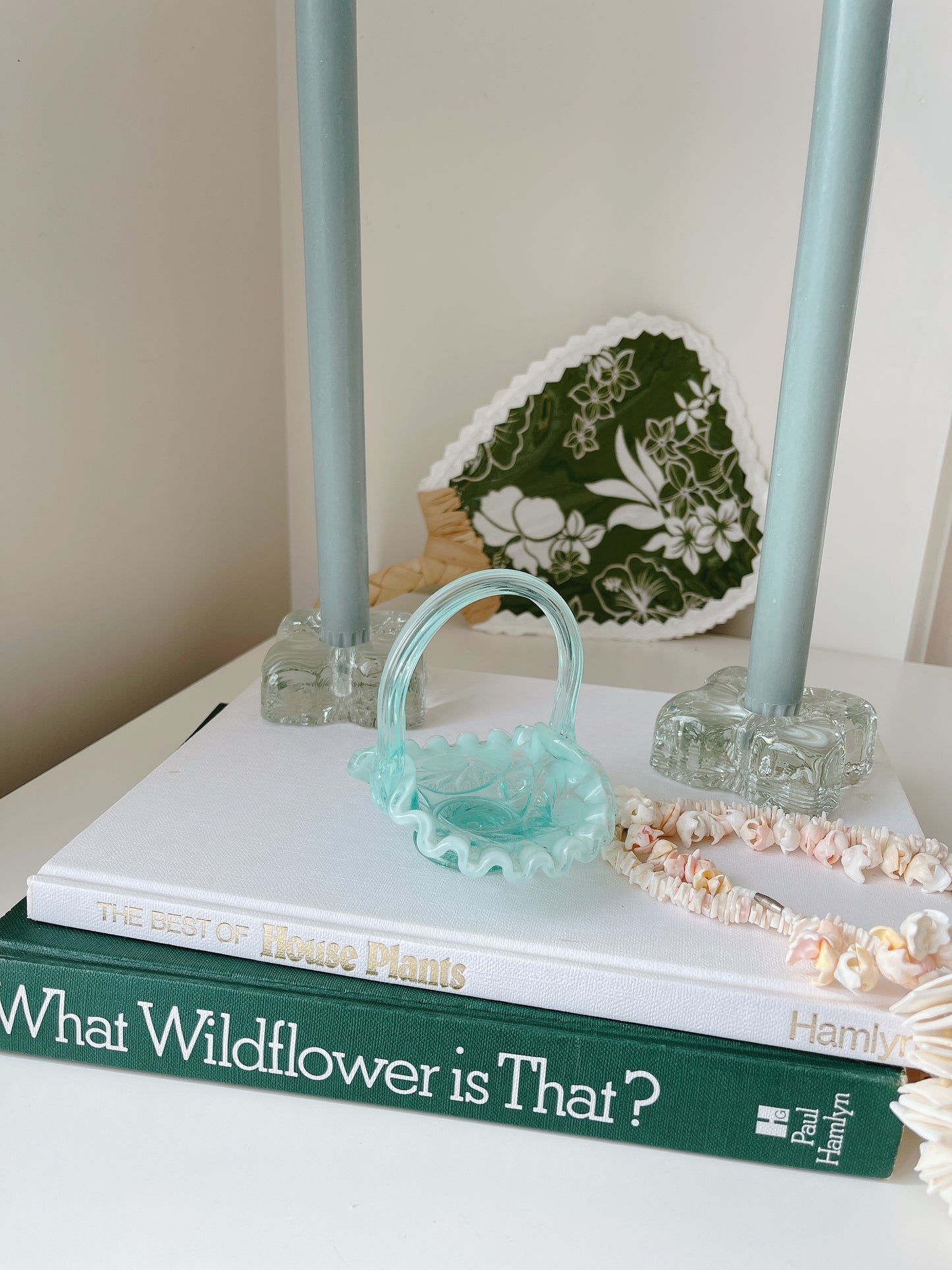 Vintage Hibiscus Hand Fan