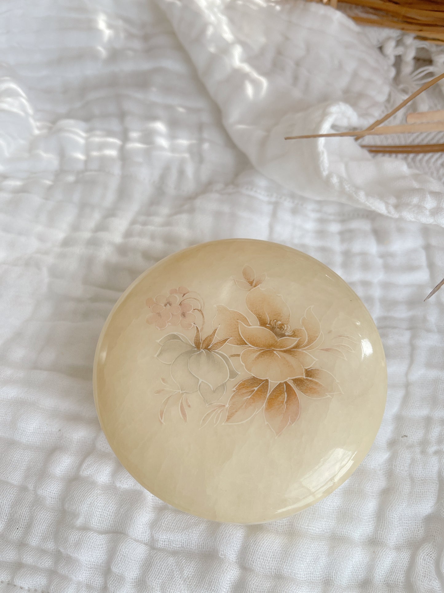 Vintage Alabaster Jewellery Box