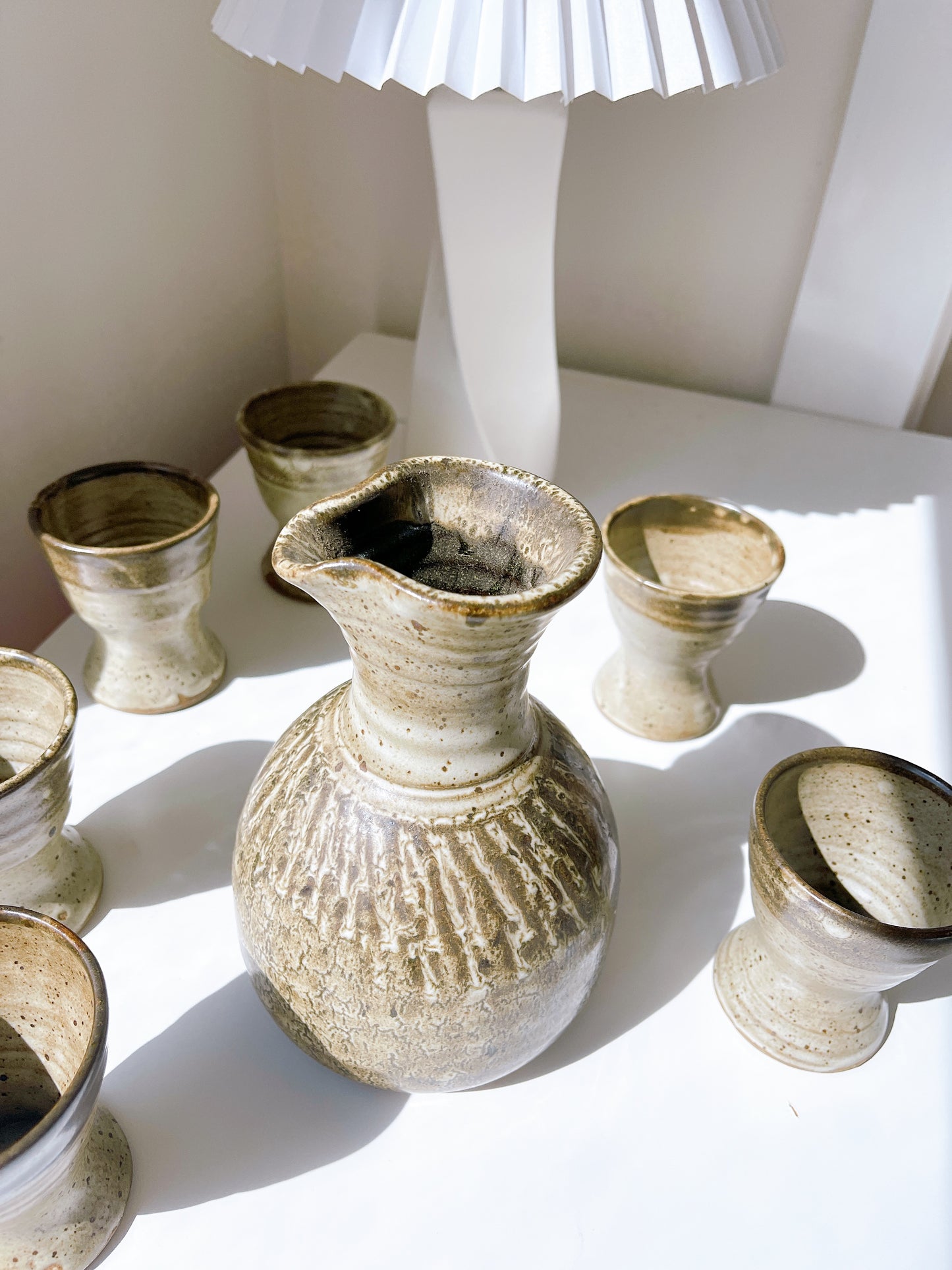 Stoneware Water Jug Set