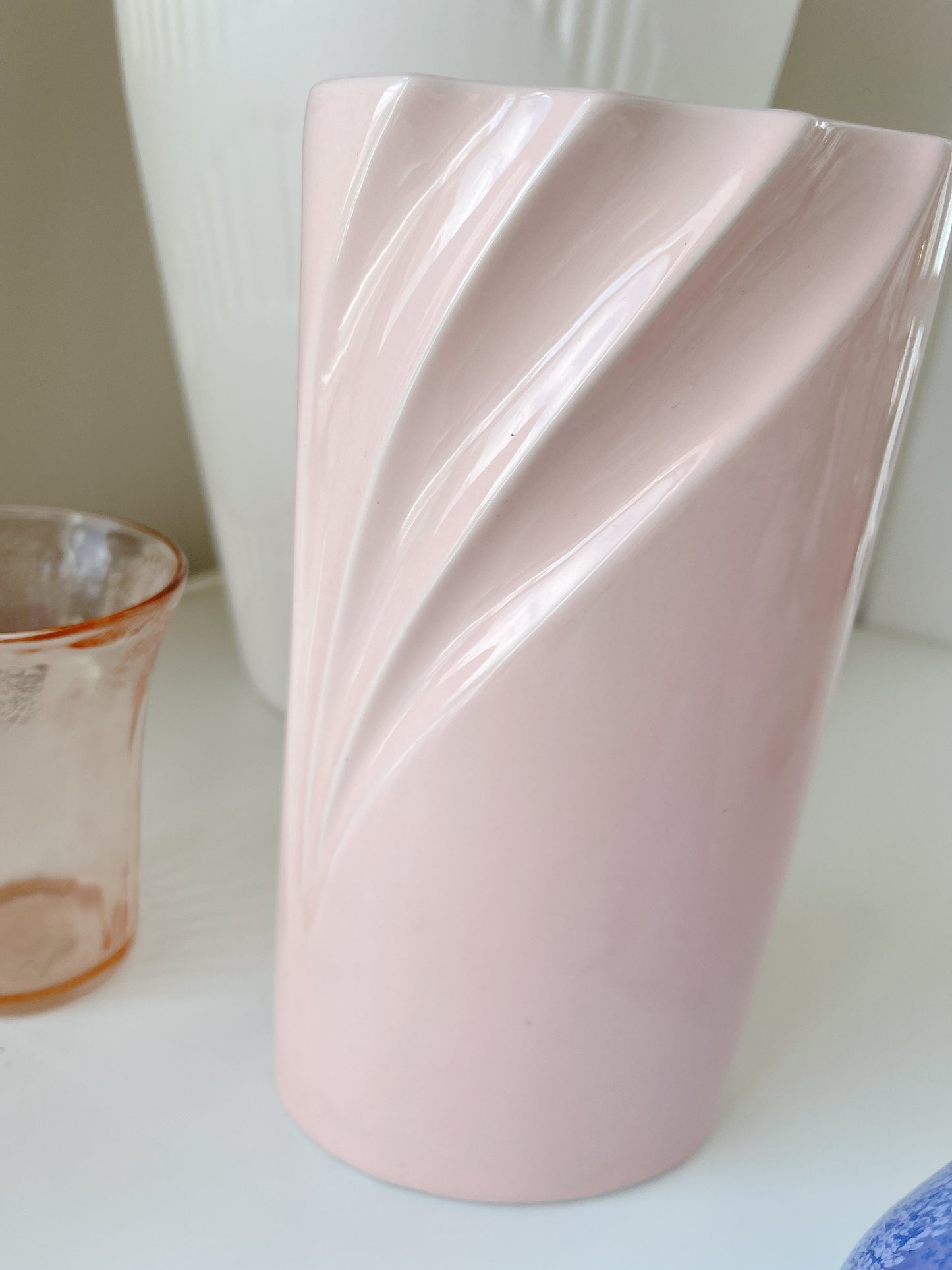 Vintage Baby Pink Vase - Japan