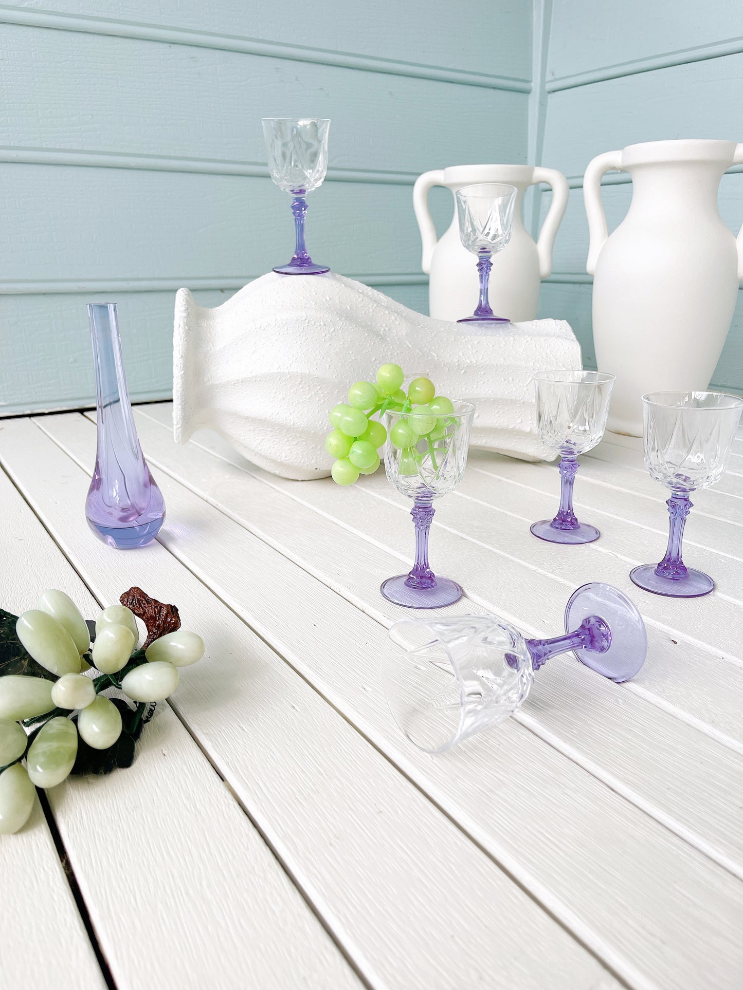 Lilac Ballon Bottom Glass Vase